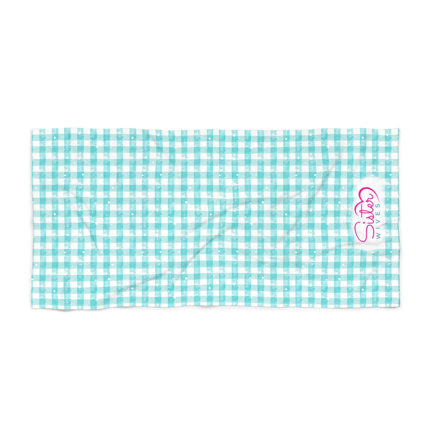 Sister Wives Light Blue Gingham Beach Towel