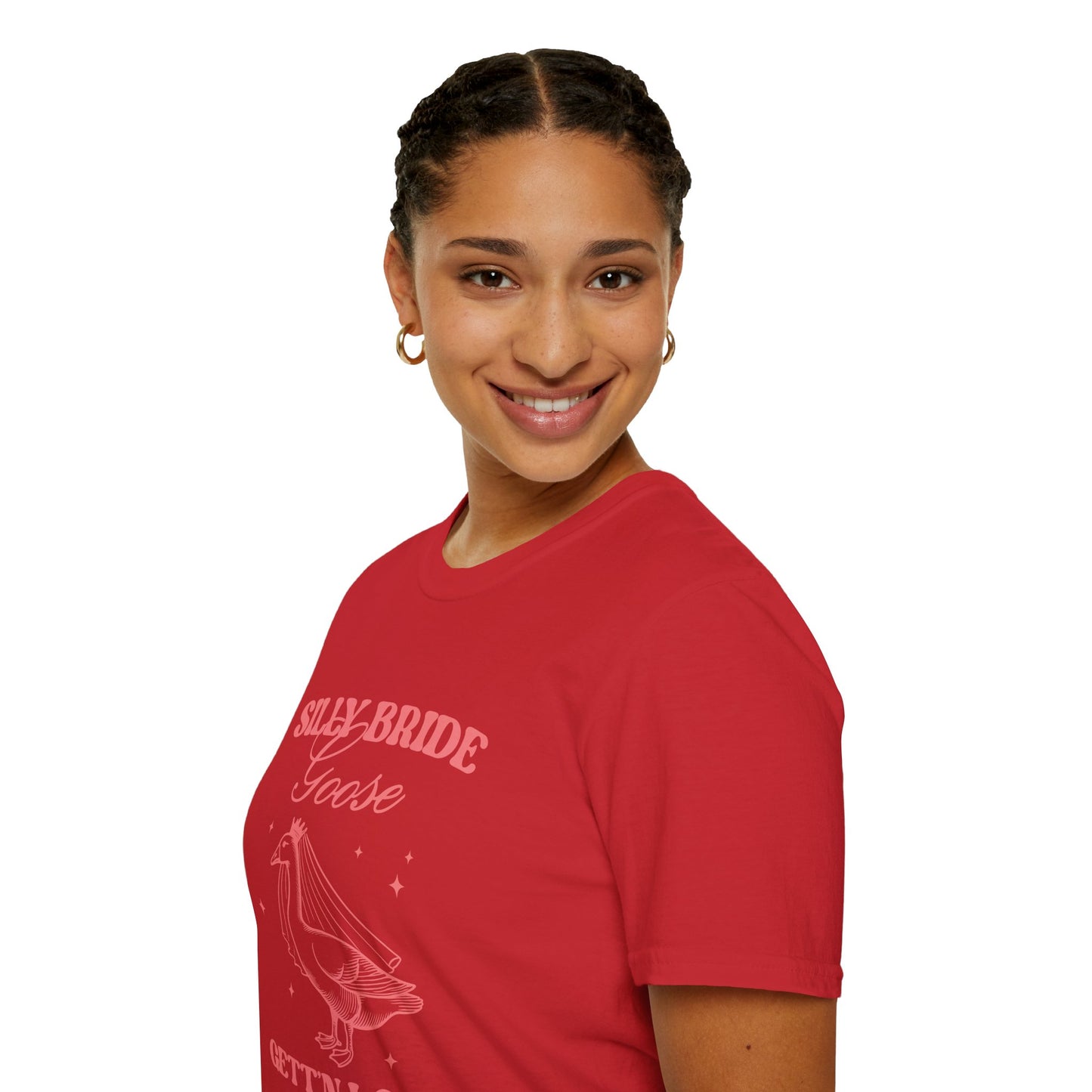 Silly Bride Goose Gettin Loose Shirt – Funny Bachelorette Party Tee, Bride Humor Wedding Shirt, Poly-Friendly Unisex Gildan 64000