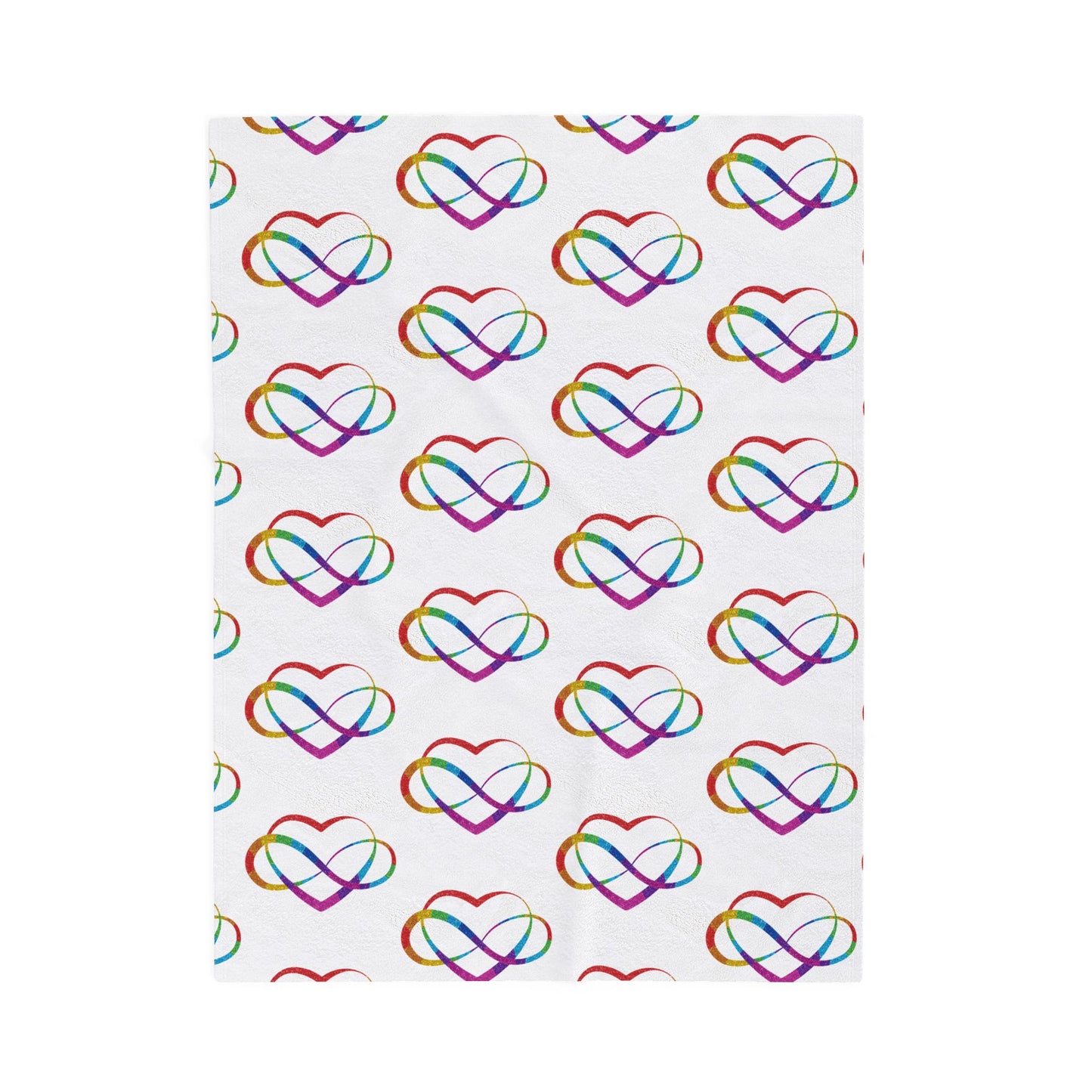 Rainbow Polyamory Heart Blanket – Ethical Non-Monogamy Plush Throw | Poly Pride & Inclusive Love Bedding
