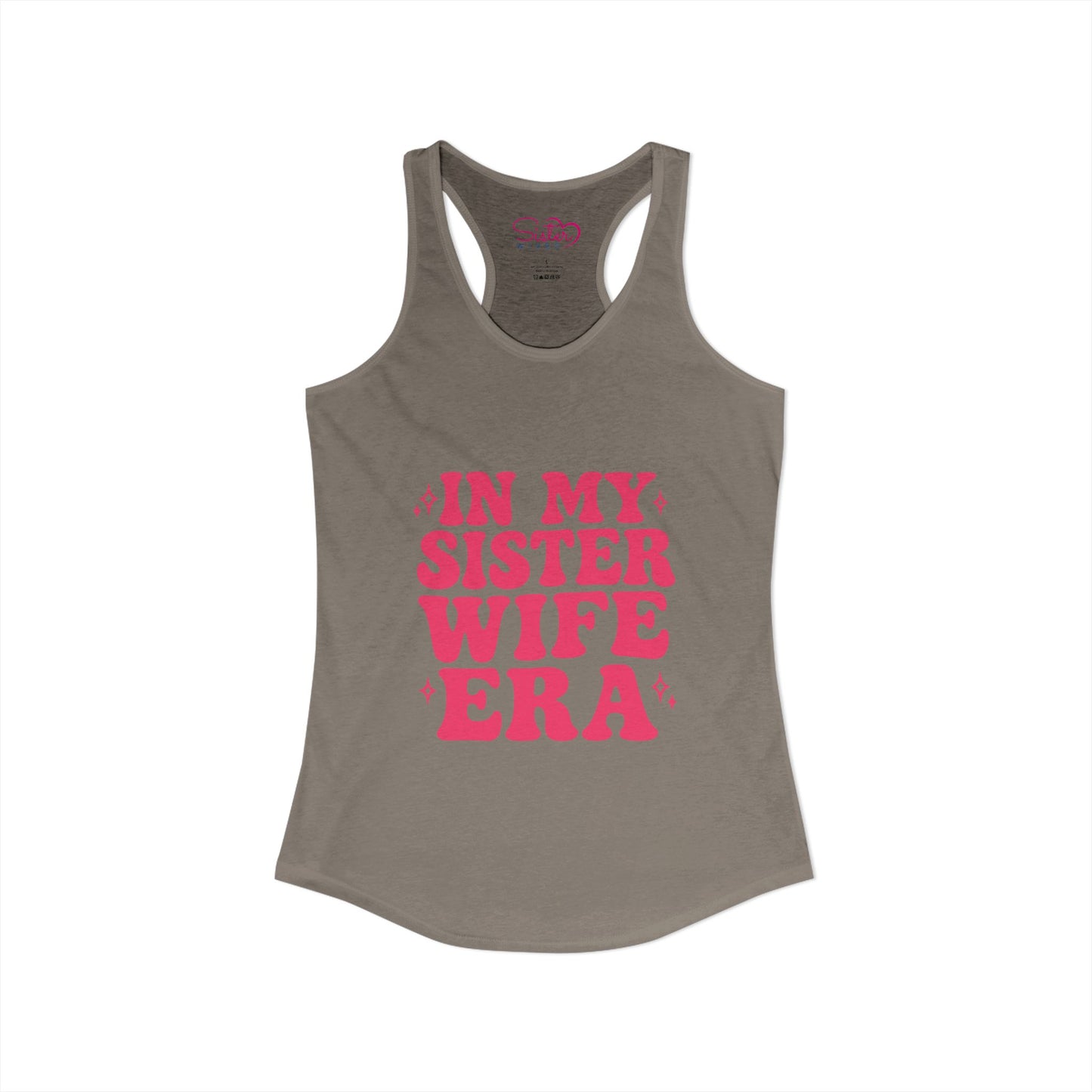 In My Sister Wife Era Racerback Tank | Polyamory & ENM Lifestyle Tank Top | Chosen Family Black Summer Shirt | Inclusive Relationship Apparel