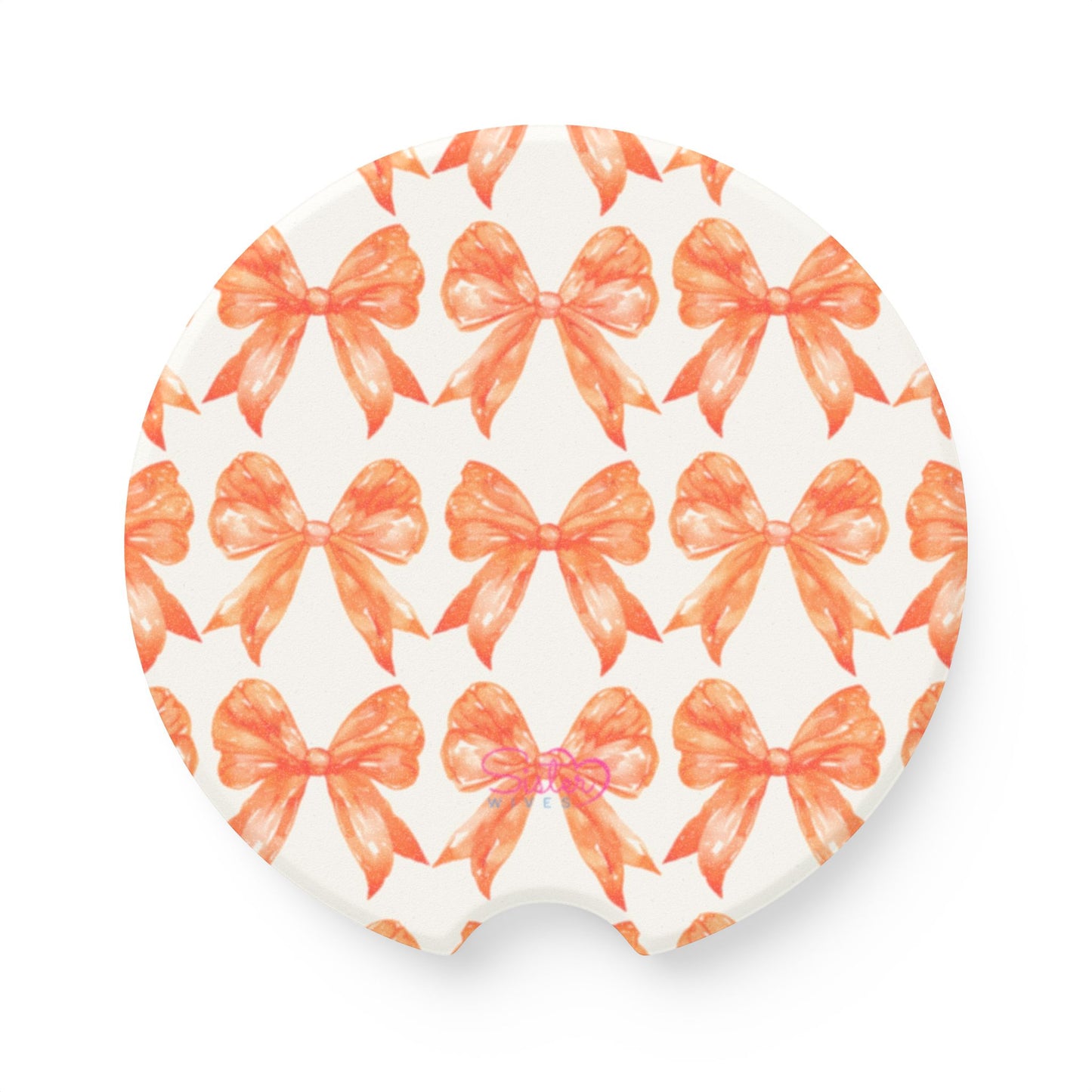Soapstone Car Coaster Orange Coquette Bows, Ethical Non Monogamy
