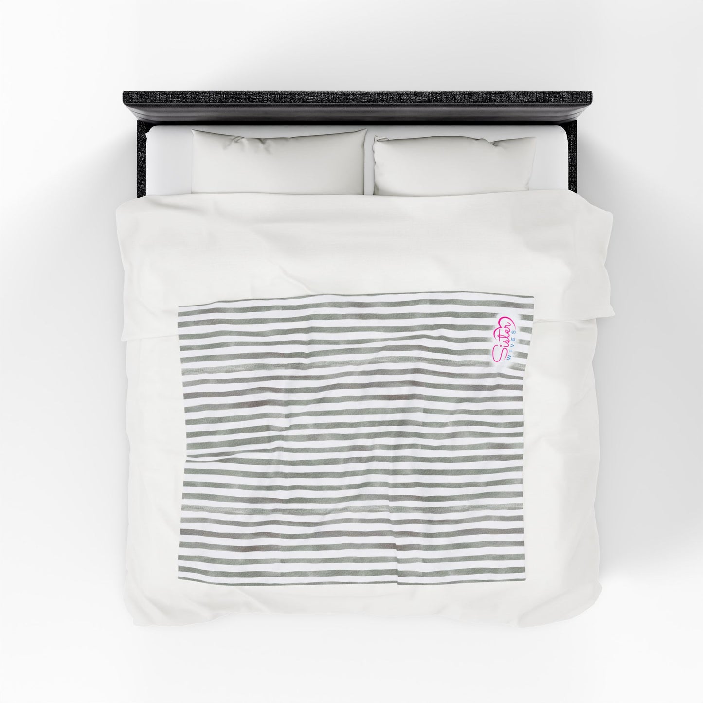 Soft Stripe Throw Blanket – Polyamory Sisterwives ENM Friendly Home Decor | Swinger Lifestyle Cozy Blanket | Minimalist Blush Stripe Throw