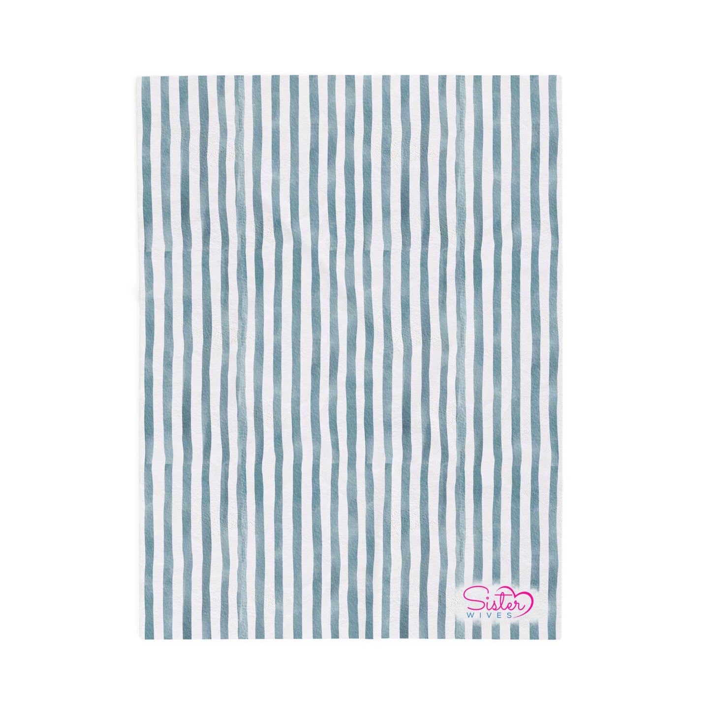 Soft Stripe Throw Blanket – Polyamory Sisterwives ENM Friendly Home Decor | Swinger Lifestyle Cozy Blanket | Minimalist Blush Stripe Throw