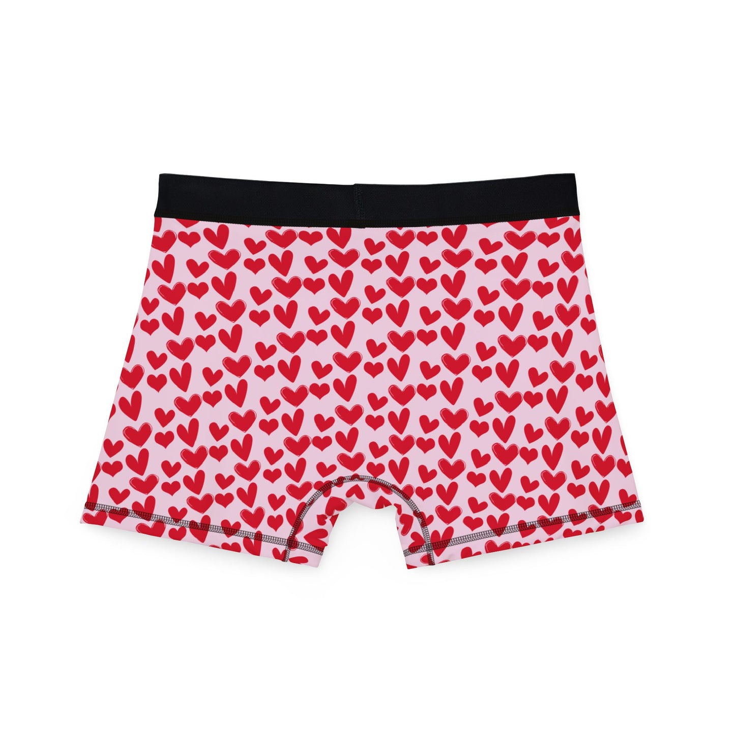 Men’s Heart Print Boxer Briefs – Polyamory & Swinger Friendly Underwear, ENM Pride Boxers, Matching Couples & Pairs Available