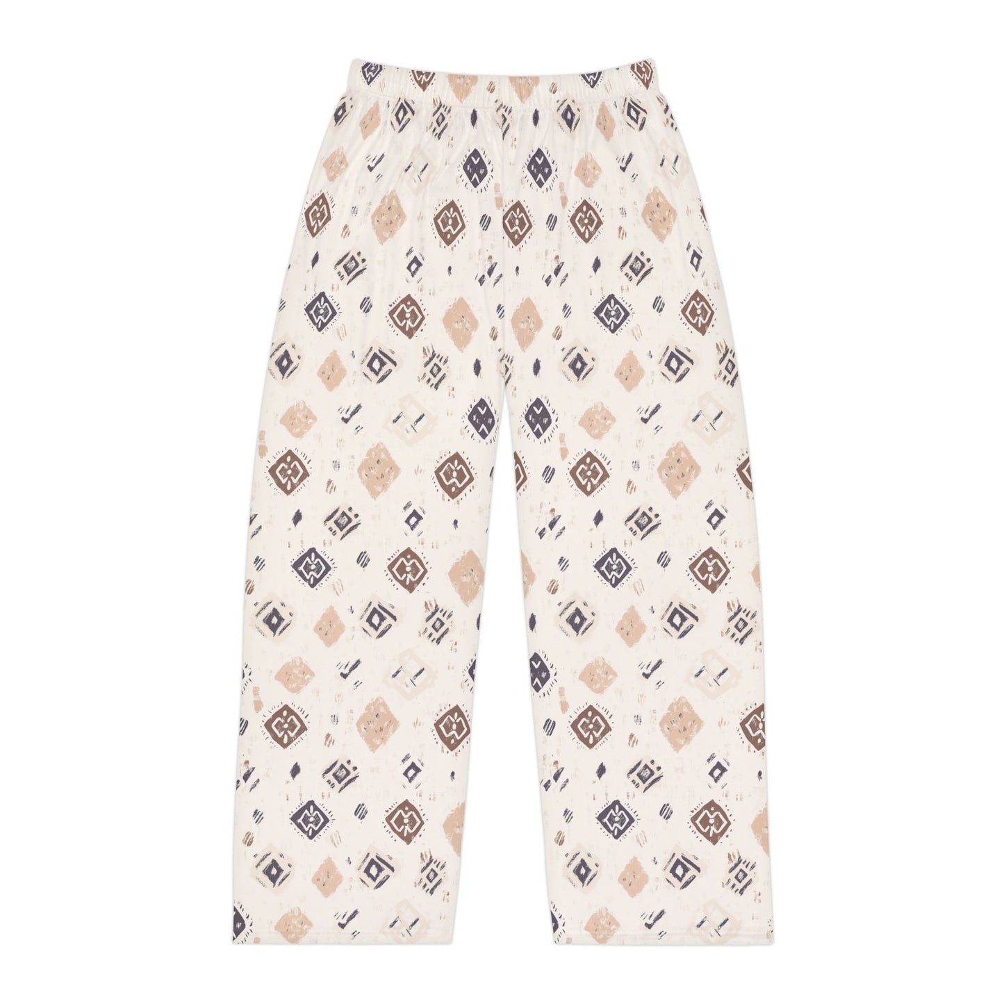 Men’s Neutral Boho Pajama Pants | Earth Tone Abstract Lounge Pants | Minimalist Sleepwear | Polyamory & ENM Friendly