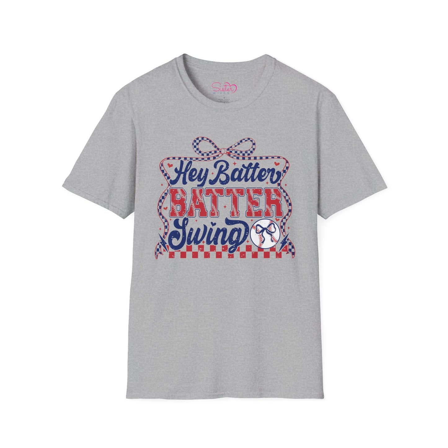 Hey Batter Batter Swing T-Shirt | Playful Swinger Humor Tee | ENM & Polyamory Lifestyle Apparel