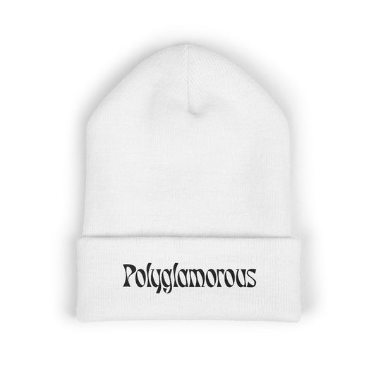Polyglamorous Classic Cuffed Beanie, Trendy Winter Hat, Stylish Knit Beanie, Unique Gift for Her, Fashion Accessory, Cosy Beanie Hat