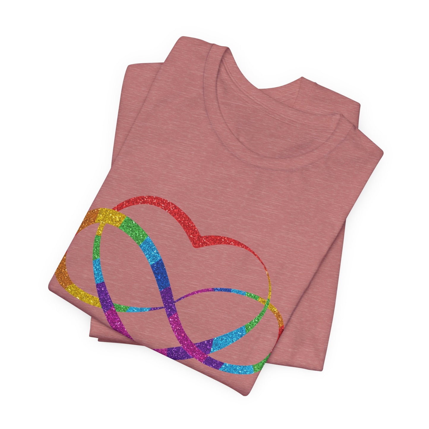 Polyamory Heart T-Shirt – Ethical Non-Monogamy Unisex Tee | Rainbow Poly Pride & Inclusive Love Shirt