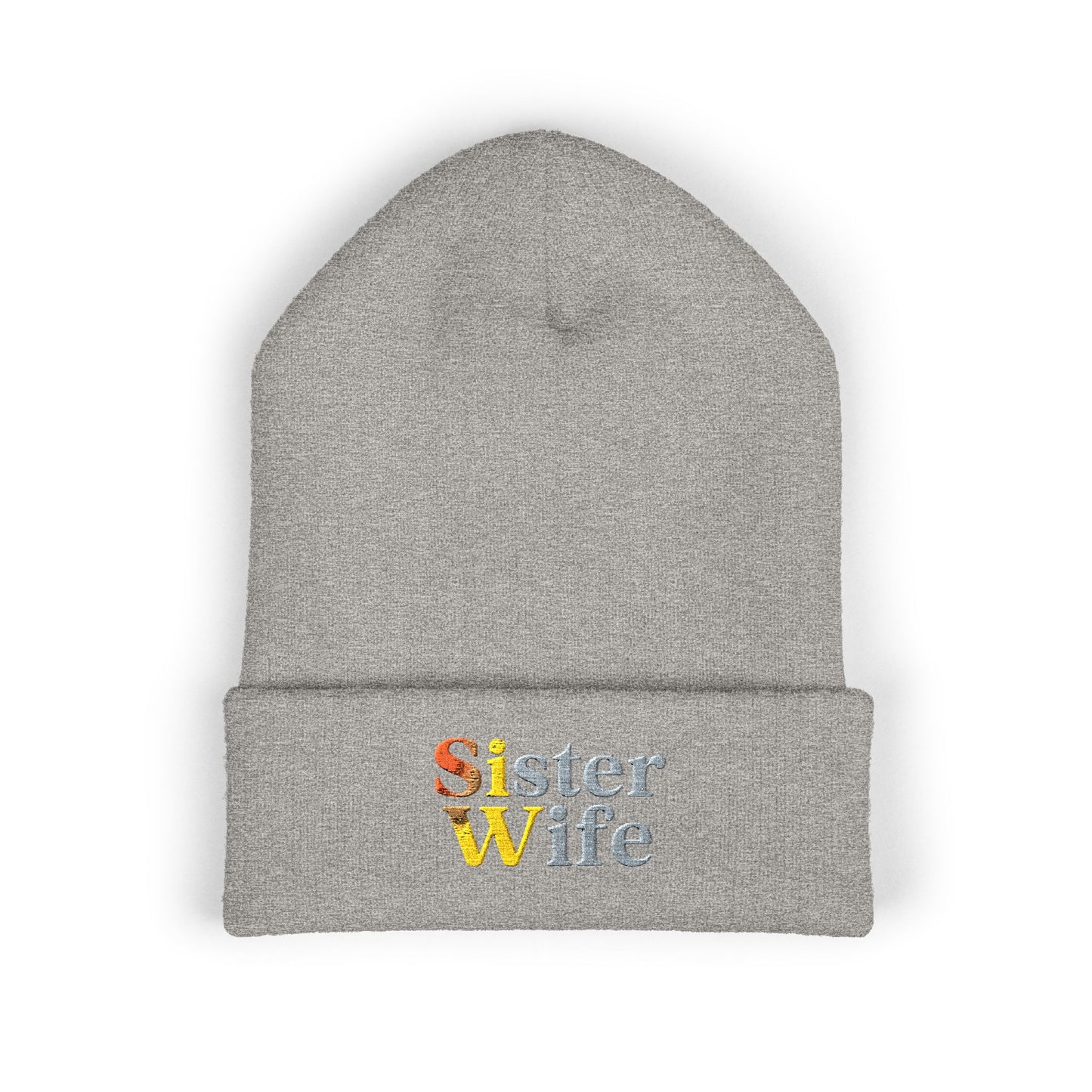 Embroidered Sister Wife Beanie || Cozy Winter Hat || Perfect Gift for Her || Unique Birthday Present || Warm Knit Cap