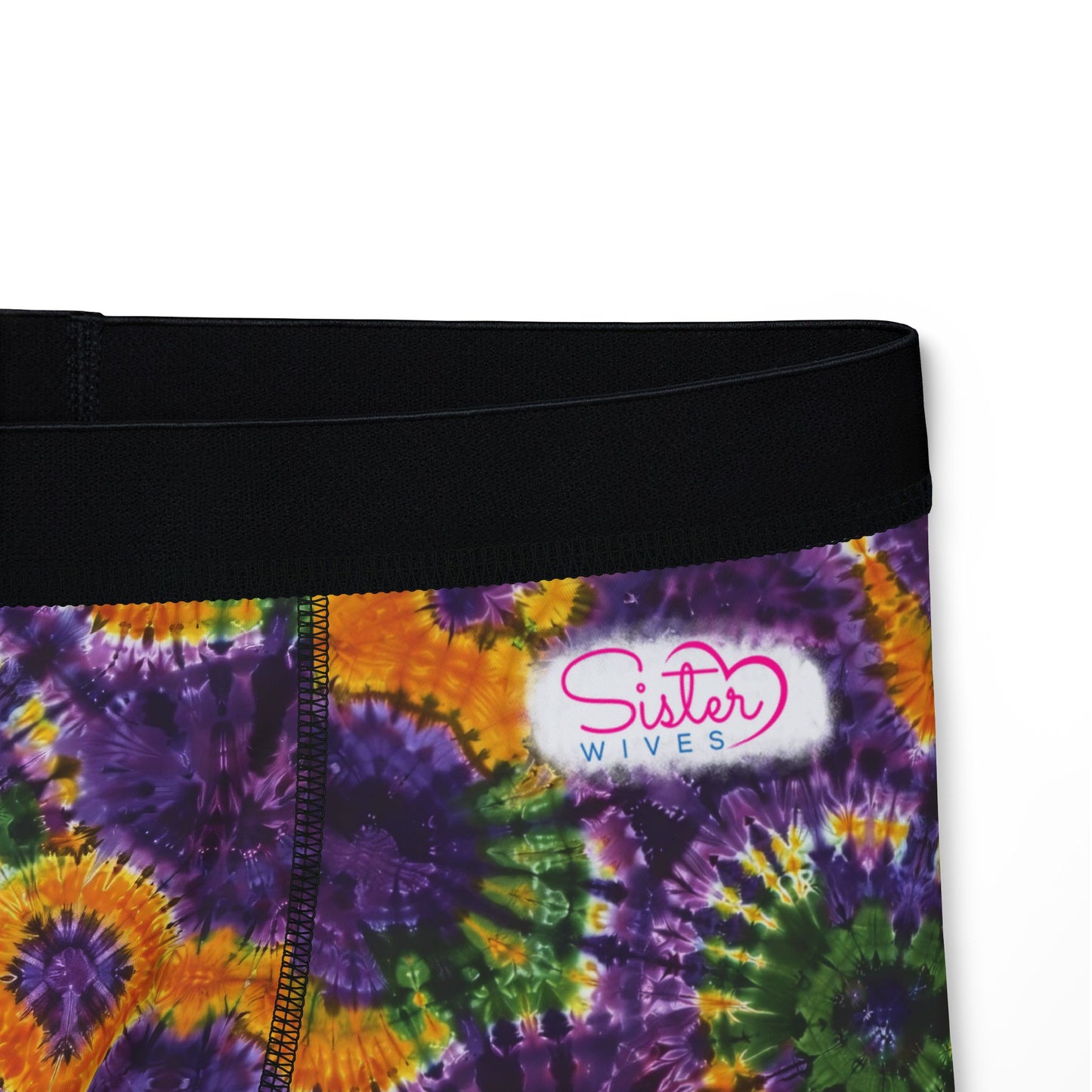 Mardi Gras Tie-Dye Men’s Boxer Briefs | Polyamory ENM Pride Underwear | Ethical Non-Monogamy Lifestyle Boxers | Colorful Festival-Inspired Men’s Underwear