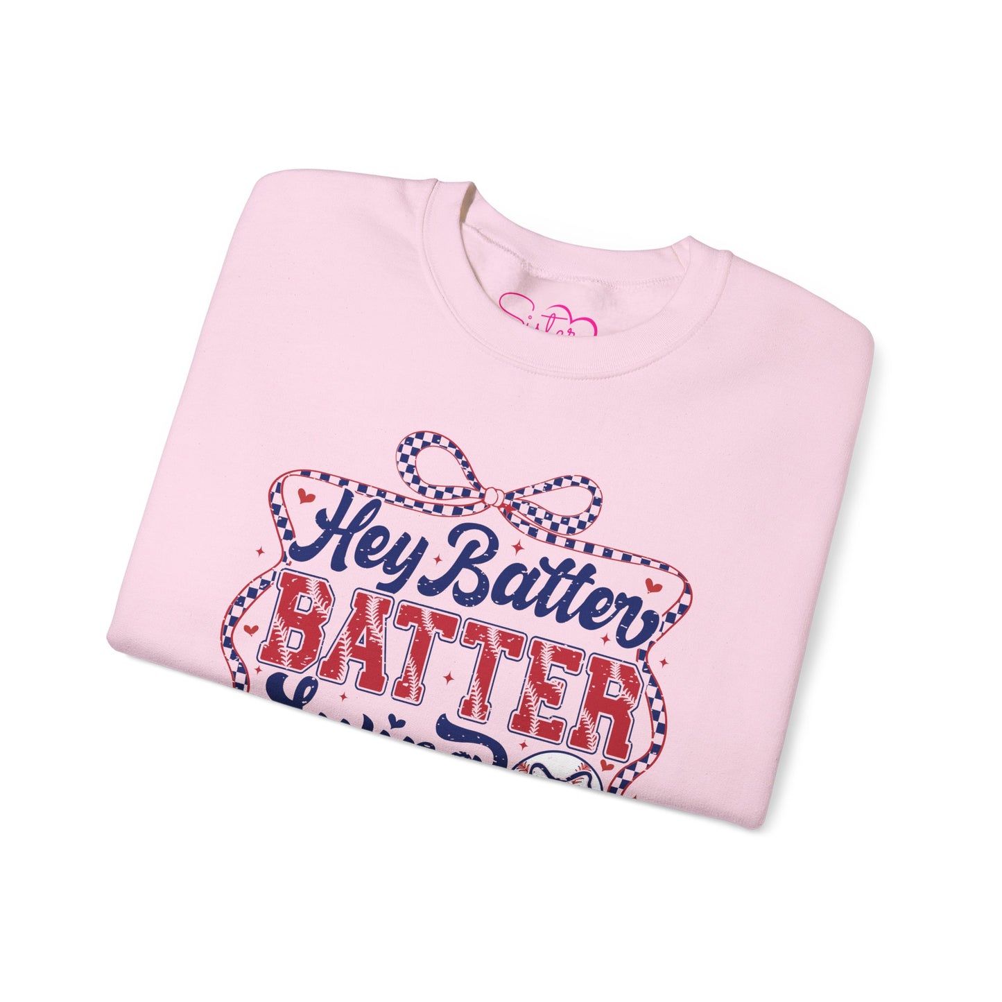 Hey Batter Batter Swing Sweatshirt | Playful Swinger Humor Pullover | ENM & Polyamory Lifestyle Apparel