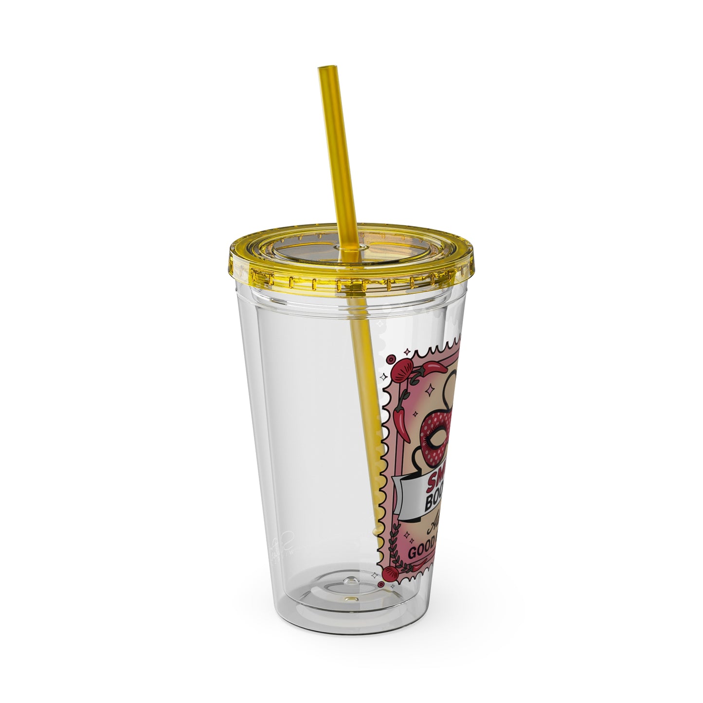 Admit One: Smutty Book Club – 16oz Sunsplash Tumbler | Polyamory Pride Cup | ENM Lifestyle Drinkware | Swinger Aesthetic Travel Cup | Spicy Romance Reader Gift | Poly, Open Relationship,...
