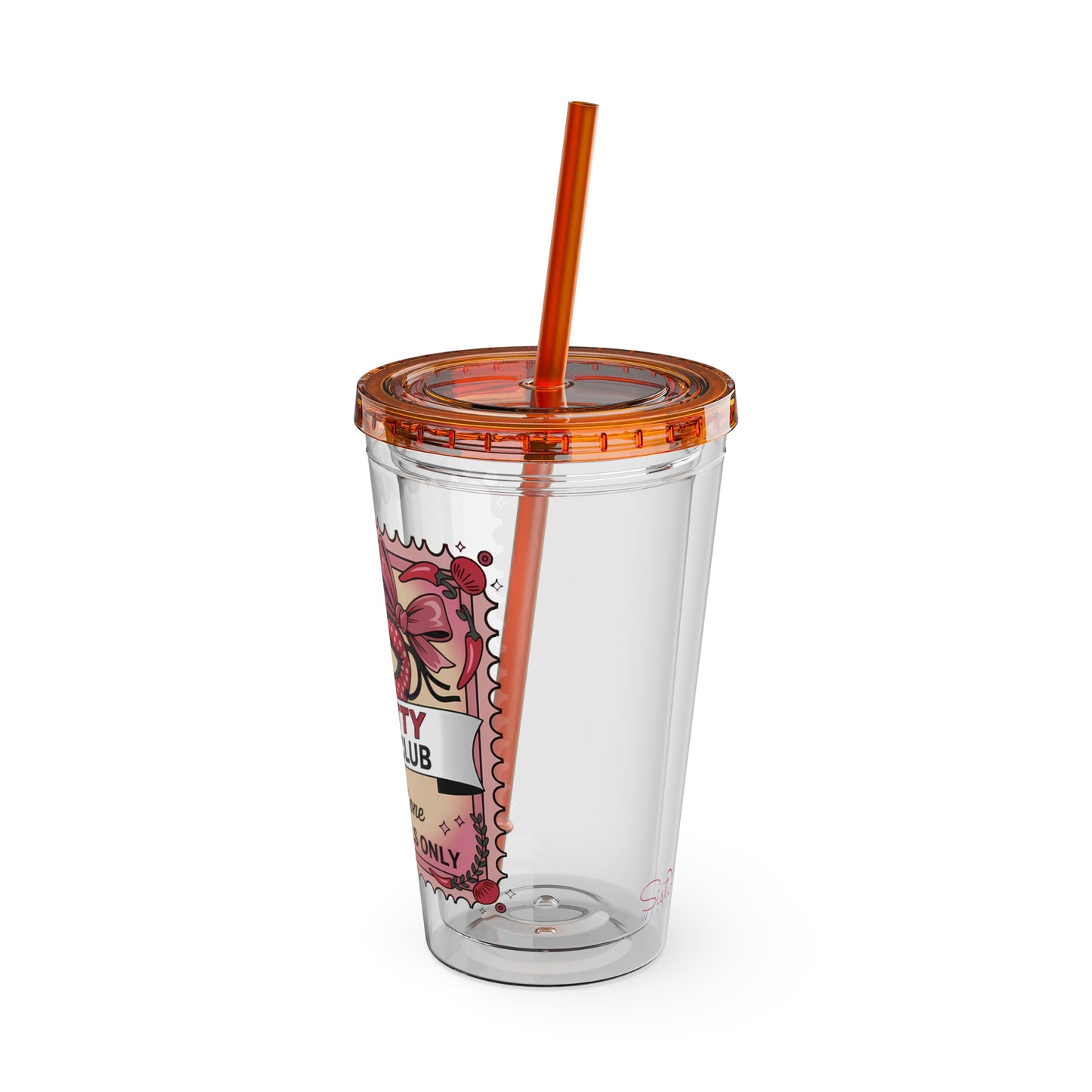 Admit One: Smutty Book Club – 16oz Sunsplash Tumbler | Polyamory Pride Cup | ENM Lifestyle Drinkware | Swinger Aesthetic Travel Cup | Spicy Romance Reader Gift | Poly, Open Relationship,...