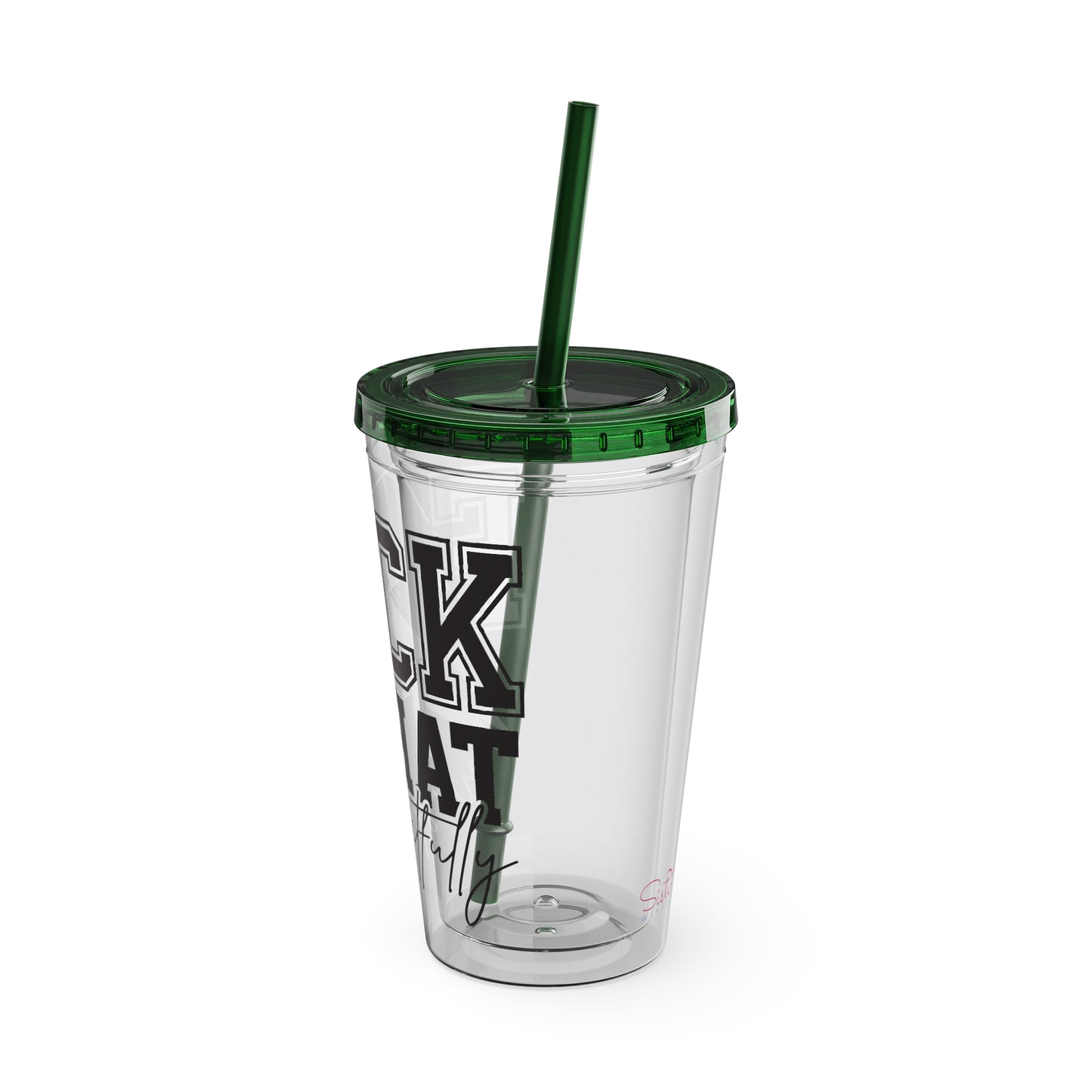 Fuck That, Respectfully” 16oz Sunsplash Tumbler | Funny Sarcastic Humor Cup | Sassy Attitude Drinkware | Bold Statement Travel Tumbler | Snarky Gift