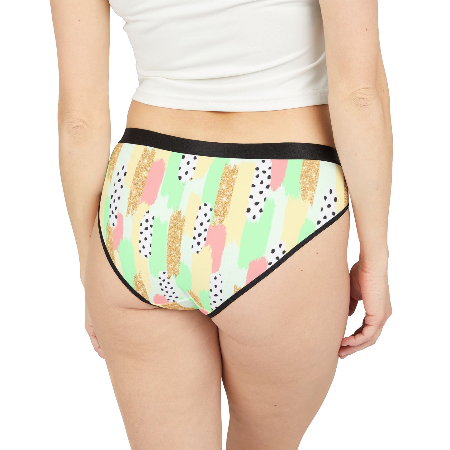 Pastel Abstract Bikini Panties | Polyamory-Friendly Lingerie | ENM Underwear | Aesthetic Women’s Briefs | Body-Positive Intimates