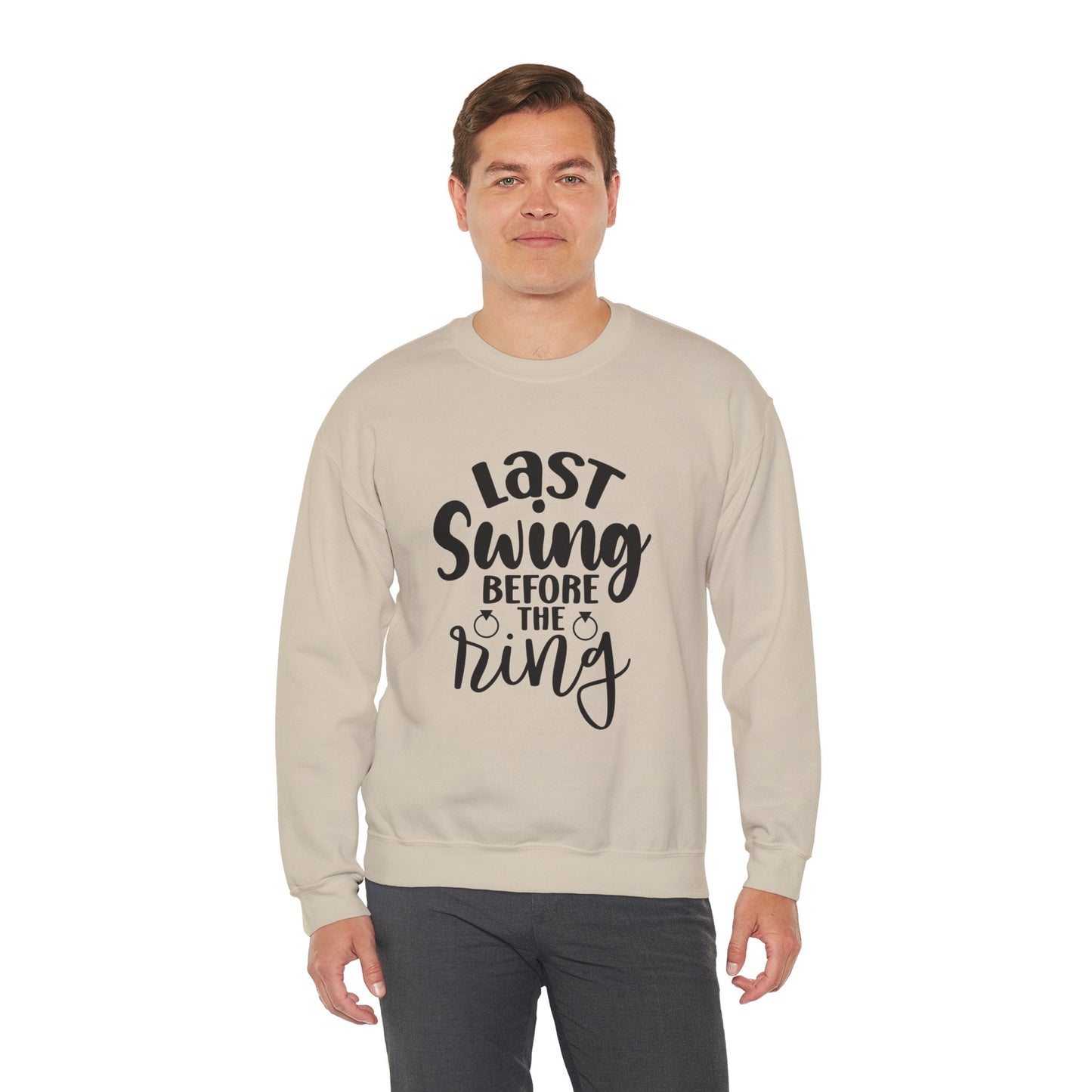 Last Swing Before the Ring Crewneck Sweatshirt | Funny Bachelorette Pullover | Swinger & ENM Friendly Bridal Apparel | Cozy Pre-Wedding Sweatshirt