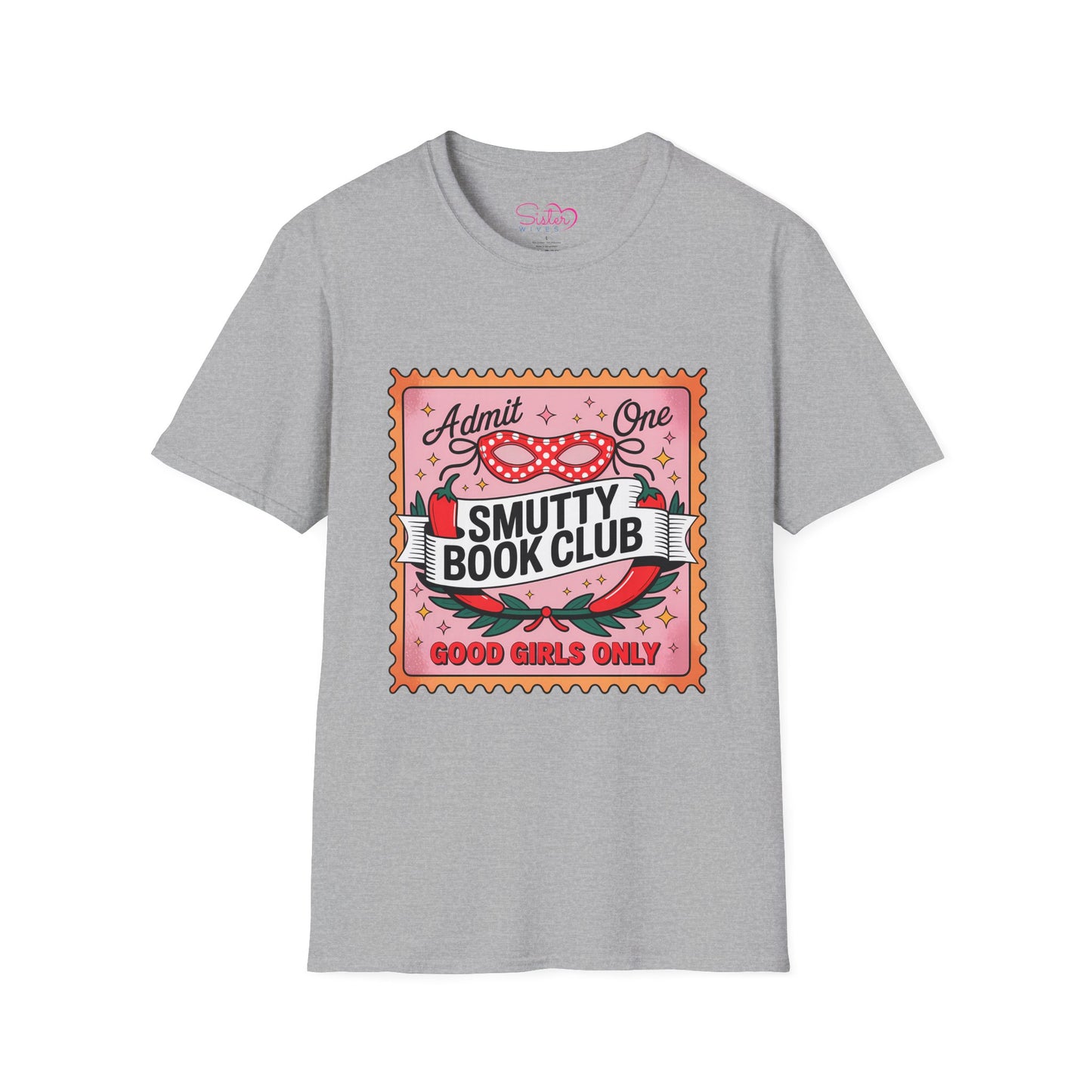 Smutty Book Club Shirt Adult Only Spicy Romance Tee, Booktok Reader Shirt, Sex Positive Poly-Friendly Unisex Gildan 64000