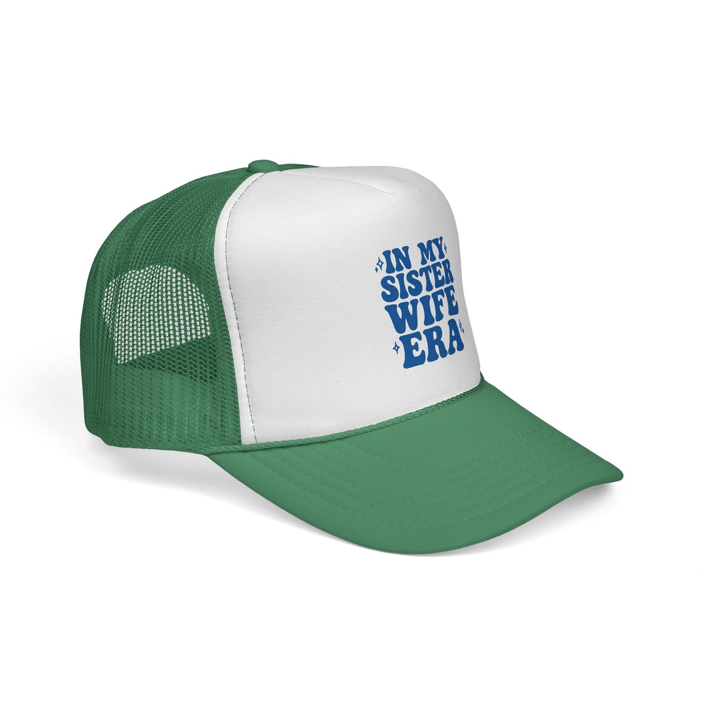 Blue In My Sisterwife Era Trucker Hat – Retro Mesh Cap, Adjustable Snapback