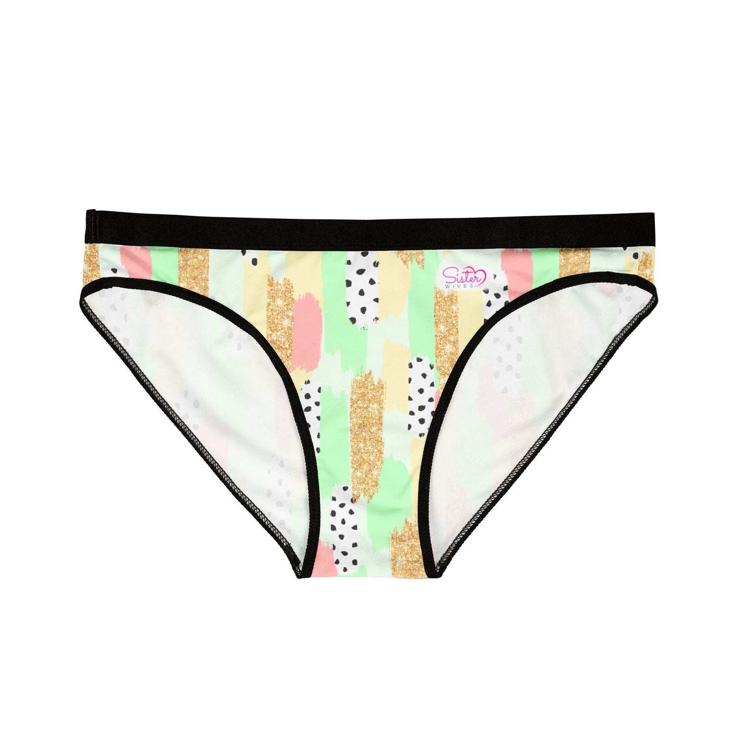 Pastel Abstract Bikini Panties | Polyamory-Friendly Lingerie | ENM Underwear | Aesthetic Women’s Briefs | Body-Positive Intimates