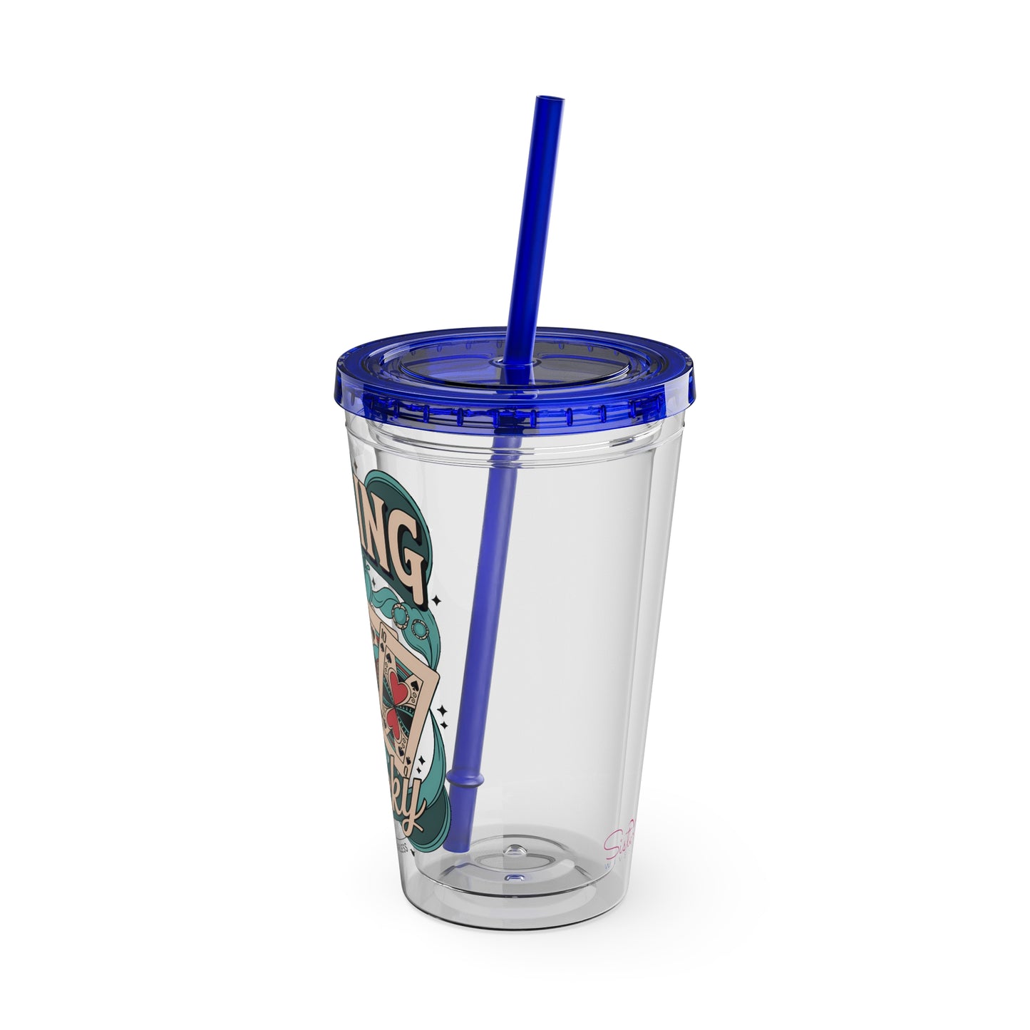 Feeling Lucky? Swinger Lifestyle 16oz Sunsplash Tumbler | Polyamory Pride Cup | ENM Drinkware | Ethical Non-Monogamy Gift | Open Relationship Aesthetic | Lifestyle Party Travel Cup