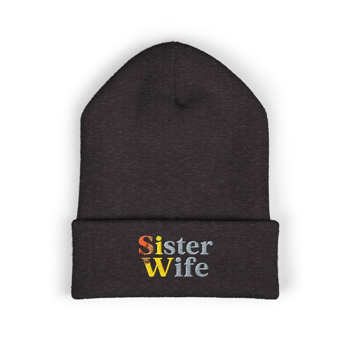 Embroidered Sister Wife Beanie || Cozy Winter Hat || Perfect Gift for Her || Unique Birthday Present || Warm Knit Cap