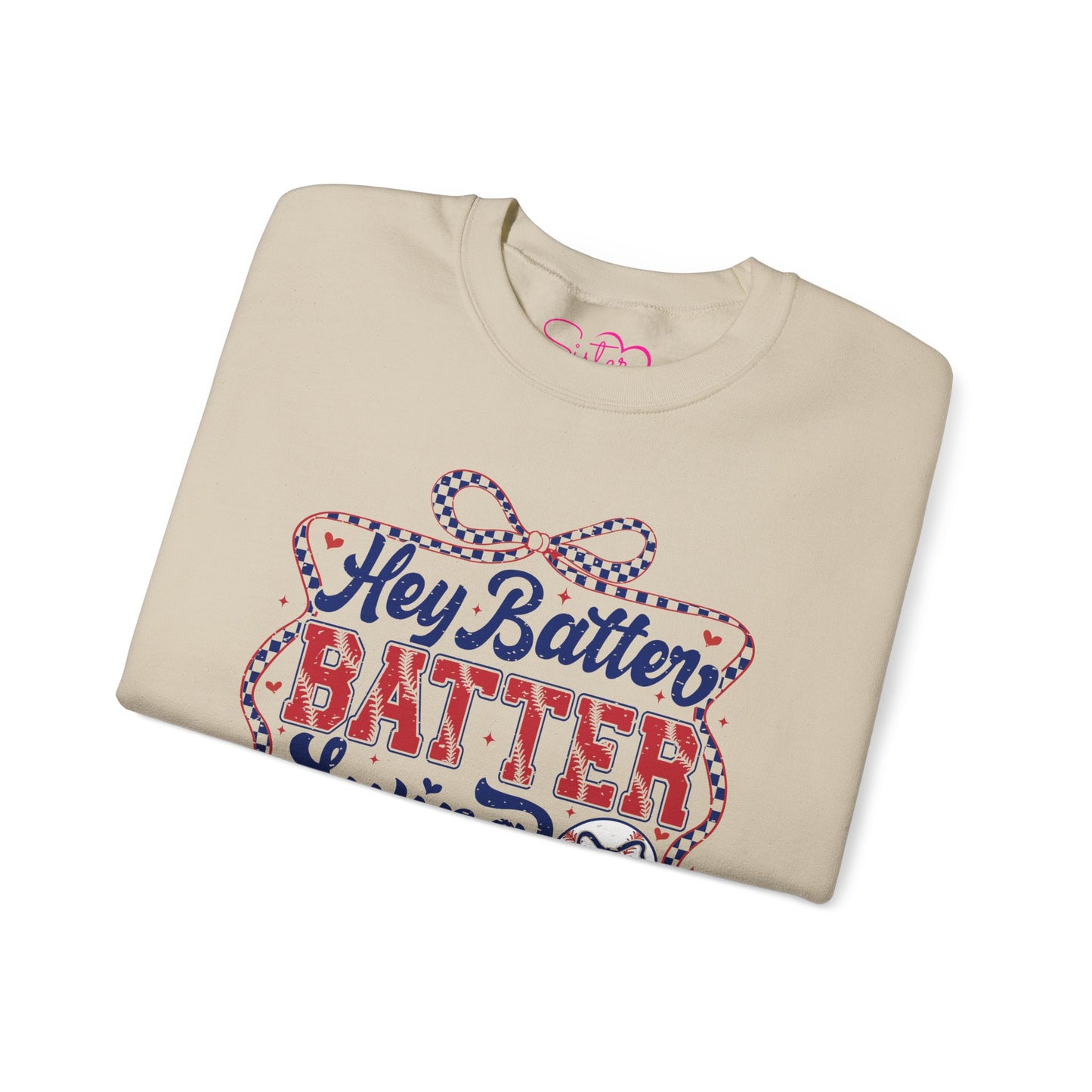Hey Batter Batter Swing Sweatshirt | Playful Swinger Humor Pullover | ENM & Polyamory Lifestyle Apparel