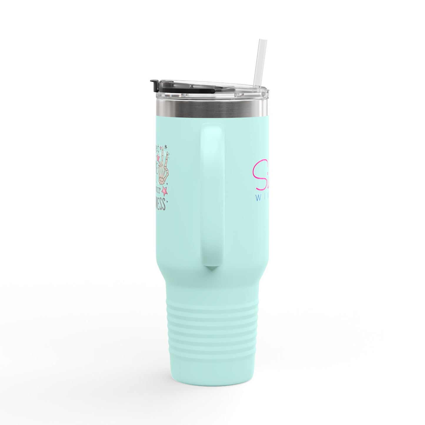 Don’t Forget to Hydrate Insulated 40oz Travel Mug – Funny Skeleton Quote Tumbler with Straw | BPA-Free Stainless Steel Cup