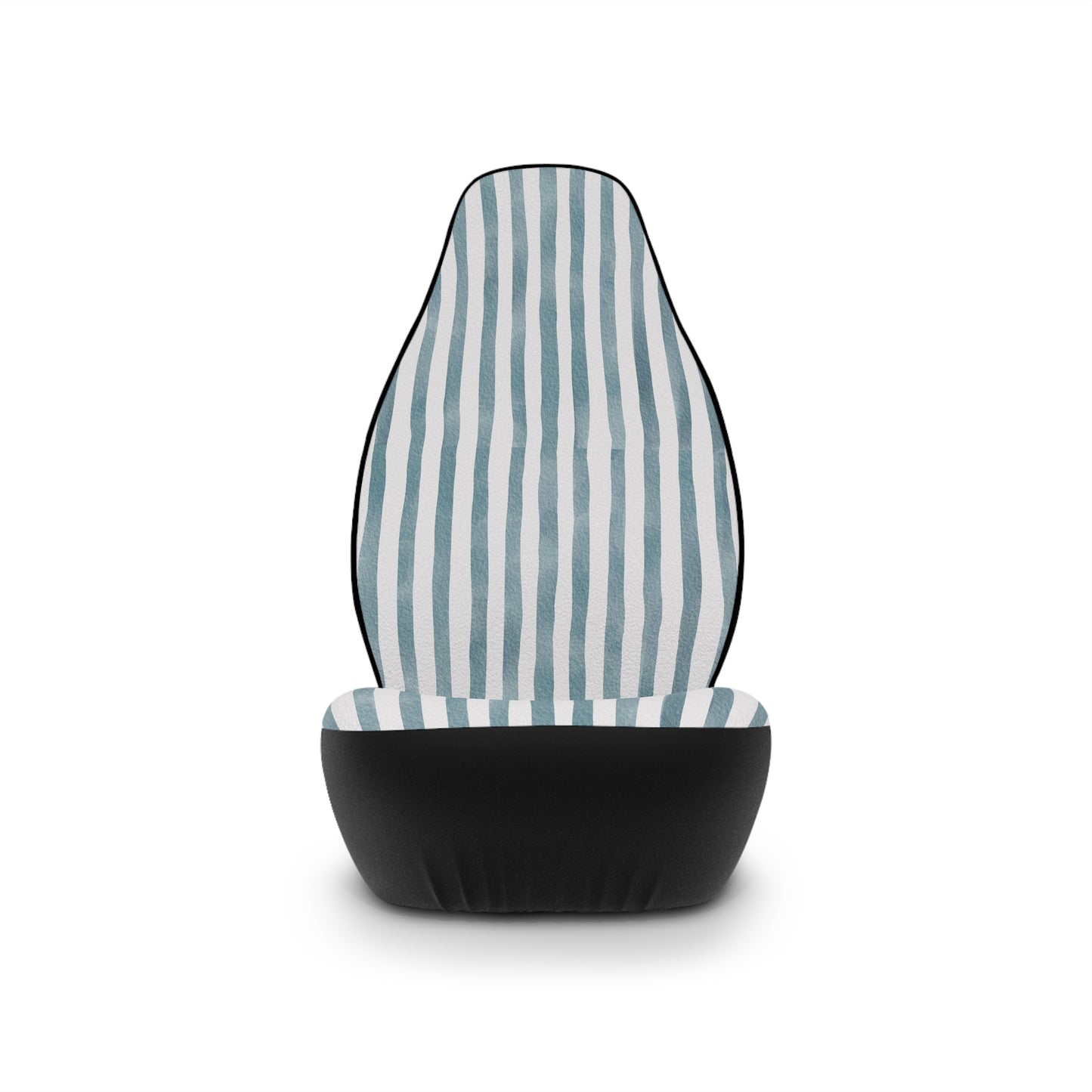 Blue Stripe Car Seat Covers – Minimalist Boho Auto Decor | Polyamory & ENM Friendly