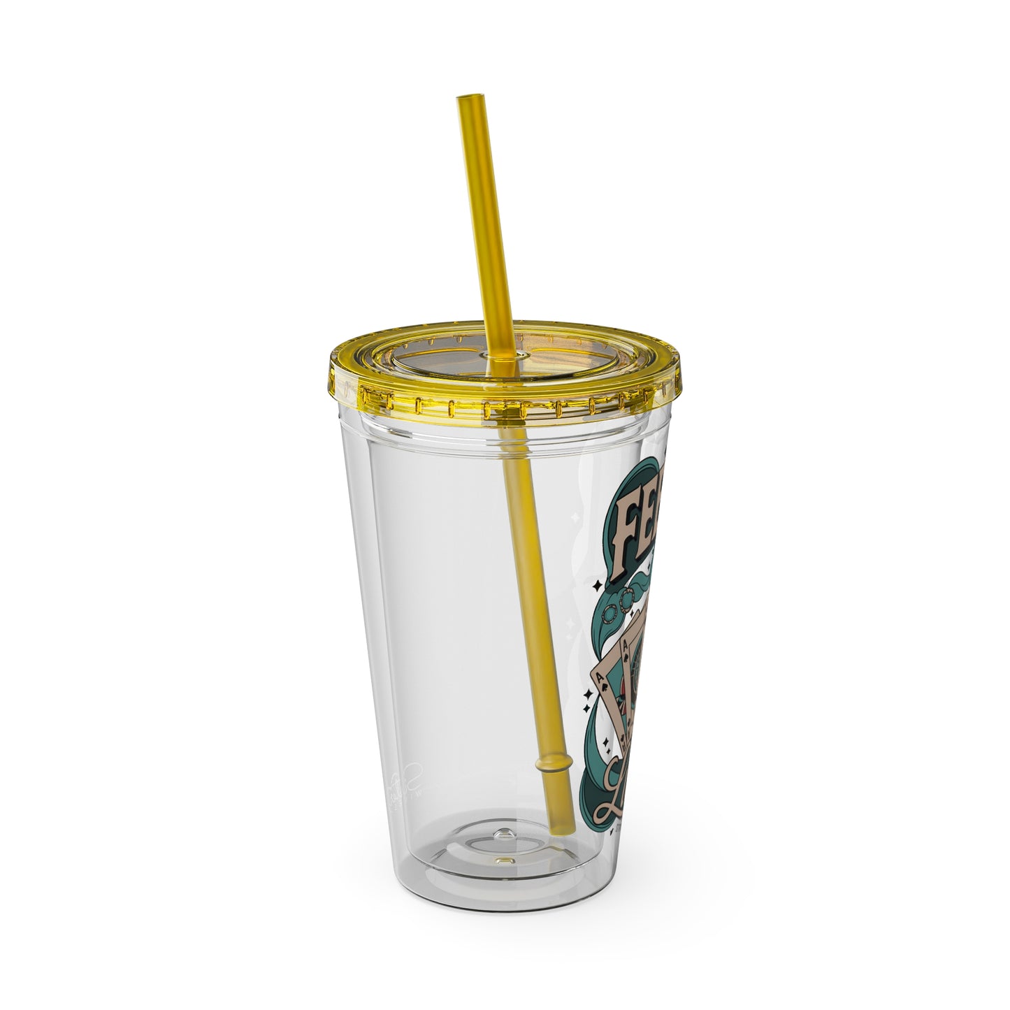 Feeling Lucky? Swinger Lifestyle 16oz Sunsplash Tumbler | Polyamory Pride Cup | ENM Drinkware | Ethical Non-Monogamy Gift | Open Relationship Aesthetic | Lifestyle Party Travel Cup