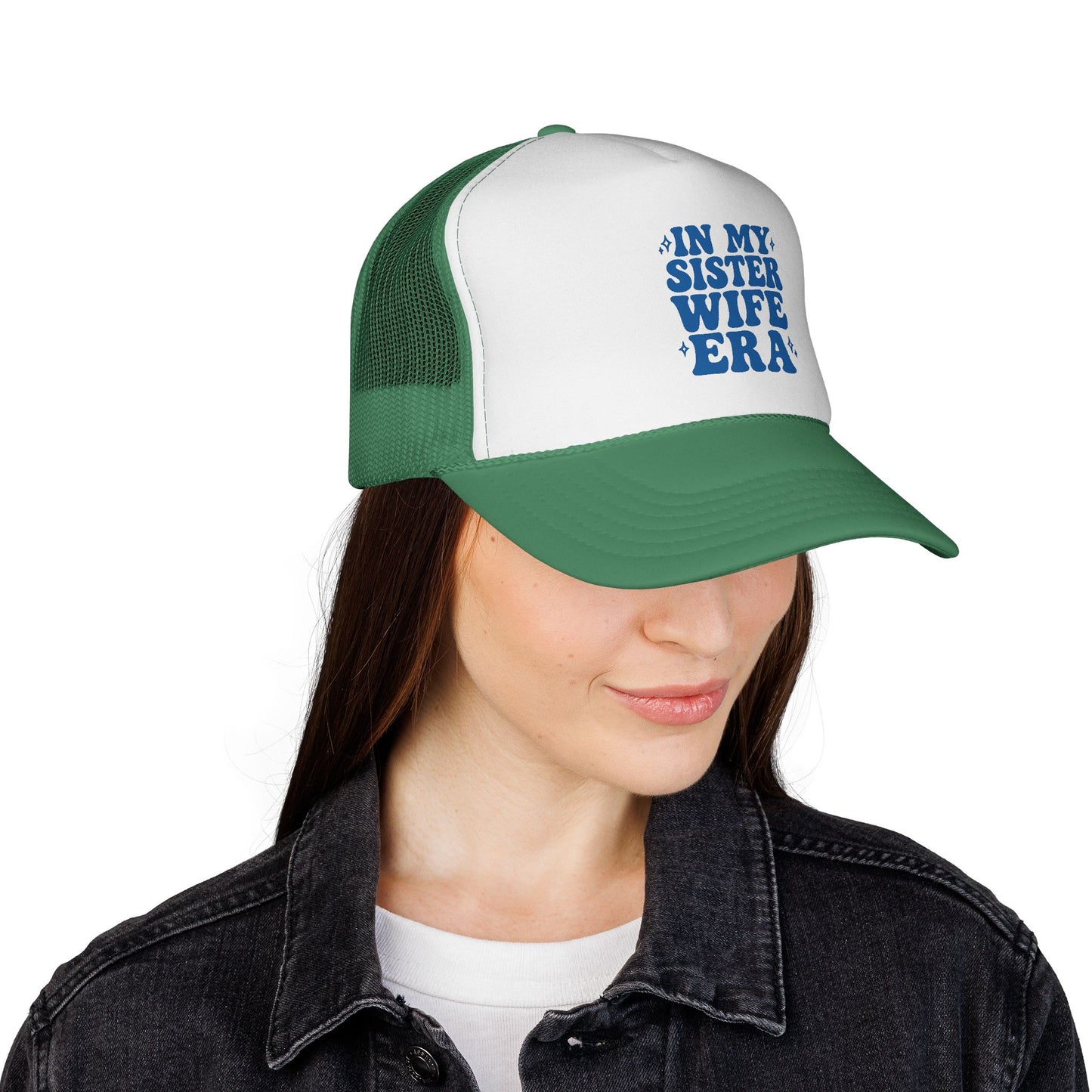 Blue In My Sisterwife Era Trucker Hat – Retro Mesh Cap, Adjustable Snapback