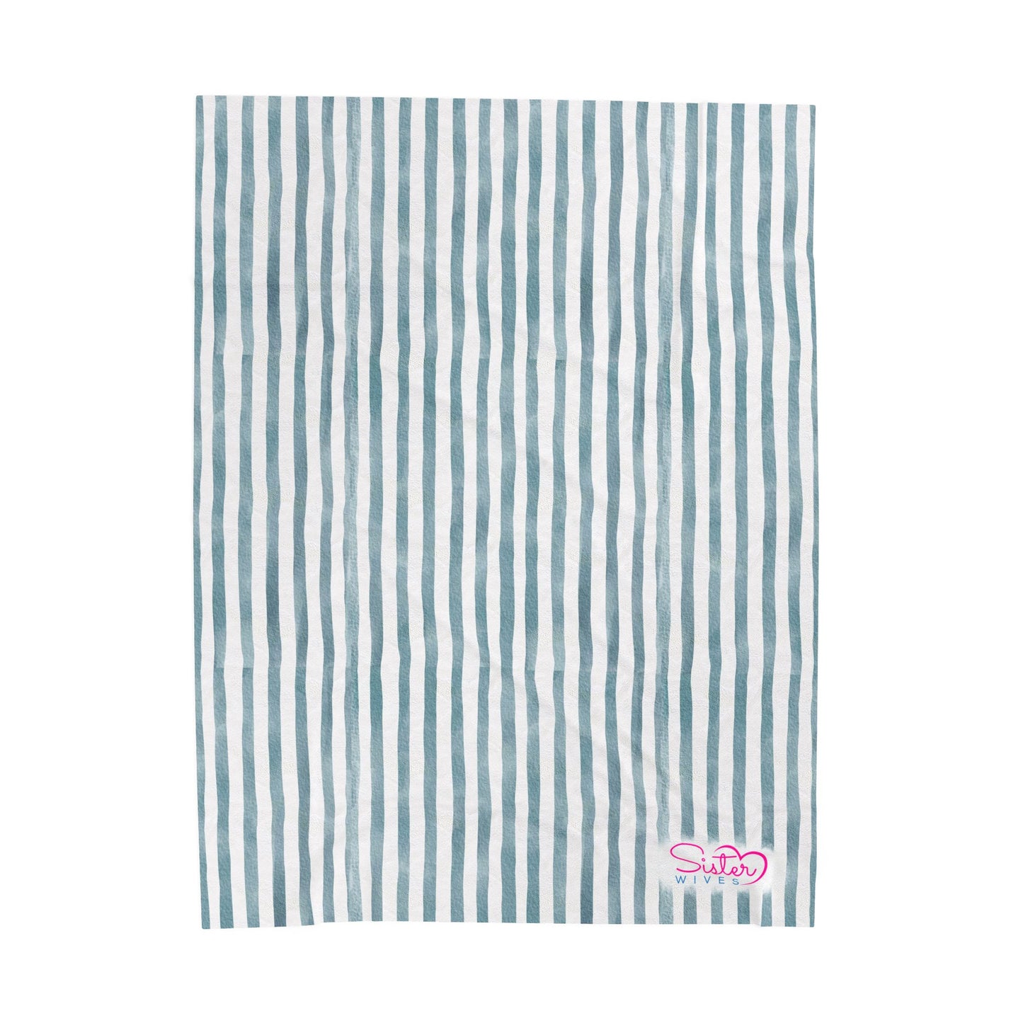 Soft Stripe Throw Blanket – Polyamory Sisterwives ENM Friendly Home Decor | Swinger Lifestyle Cozy Blanket | Minimalist Blush Stripe Throw