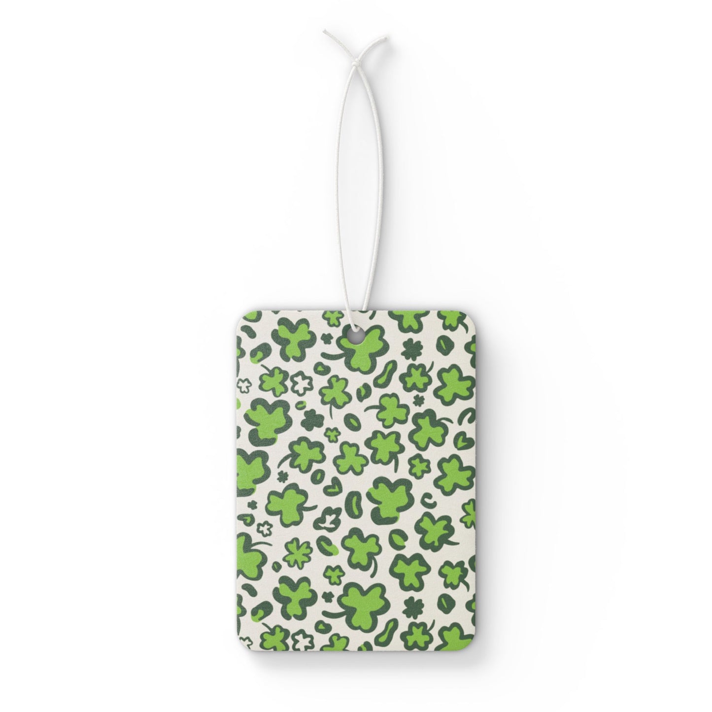 Green Clover Car Air Freshener – Lucky Retro Aesthetic Hanging Diffuser | Pine, New Car & Black Ice Scents