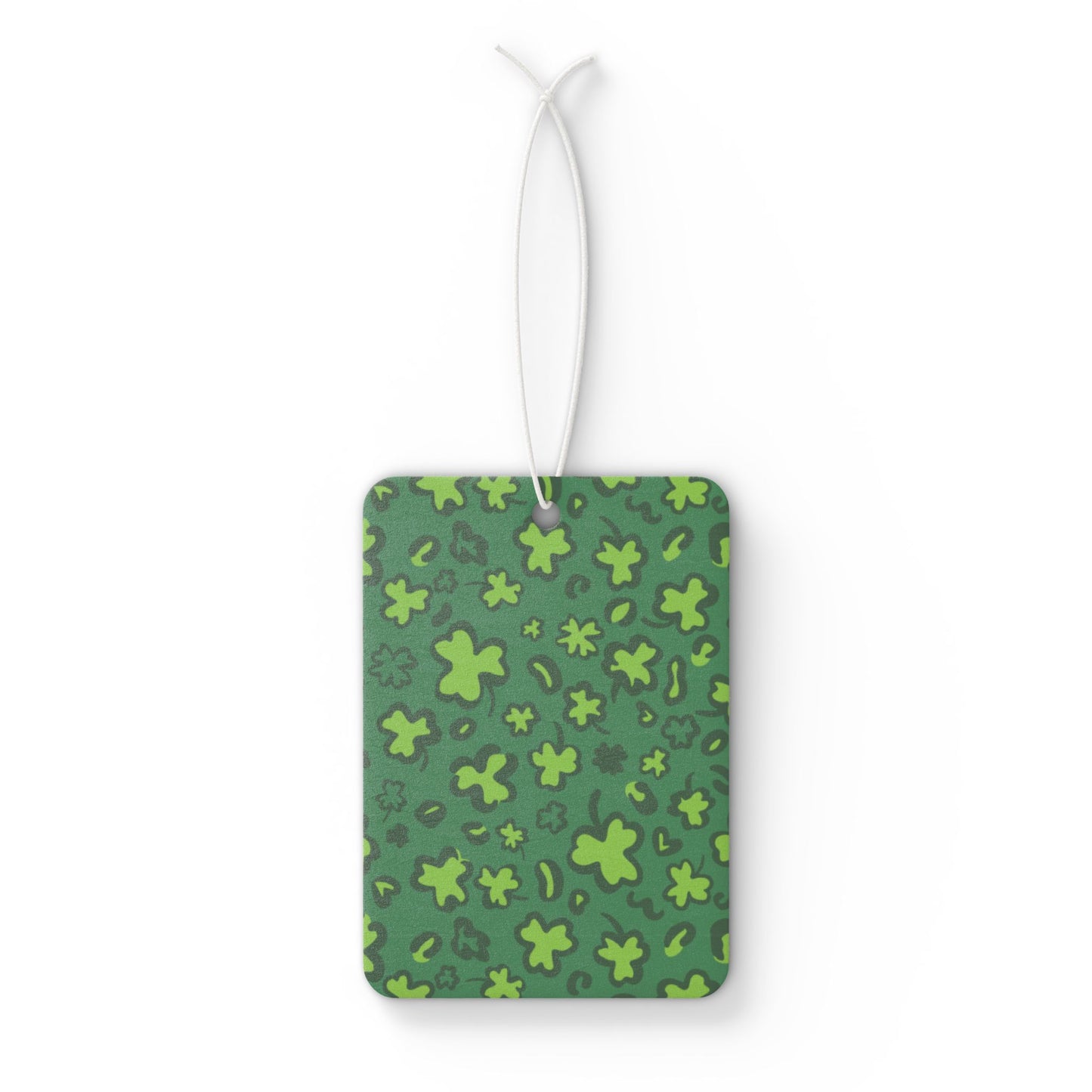 Green Clover Car Air Freshener – Lucky Retro Aesthetic Hanging Diffuser | Pine, New Car & Black Ice Scents