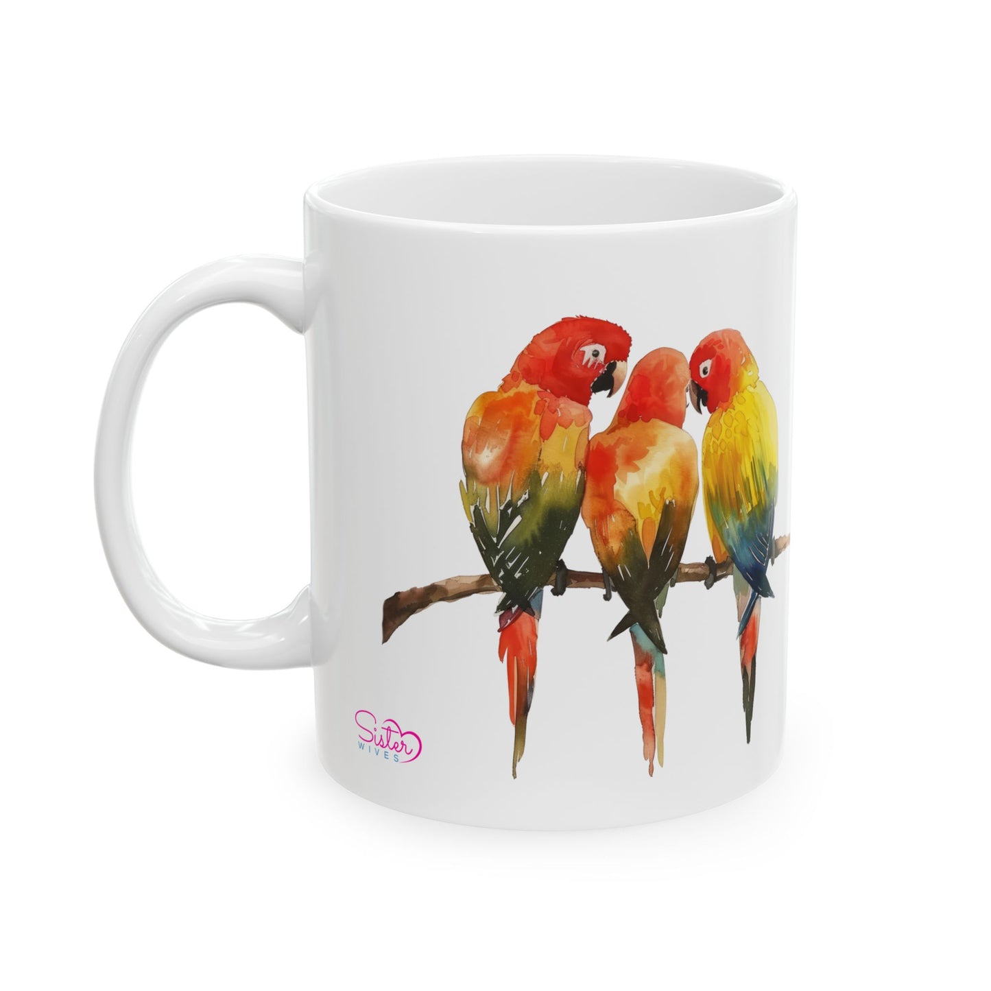 Three Birds Mug | Polyamory & Sisterwives Symbol Mug | Chosen Family Coffee Cup | Ethical Non-Monogamy Gift | Cozy Ceramic Mug