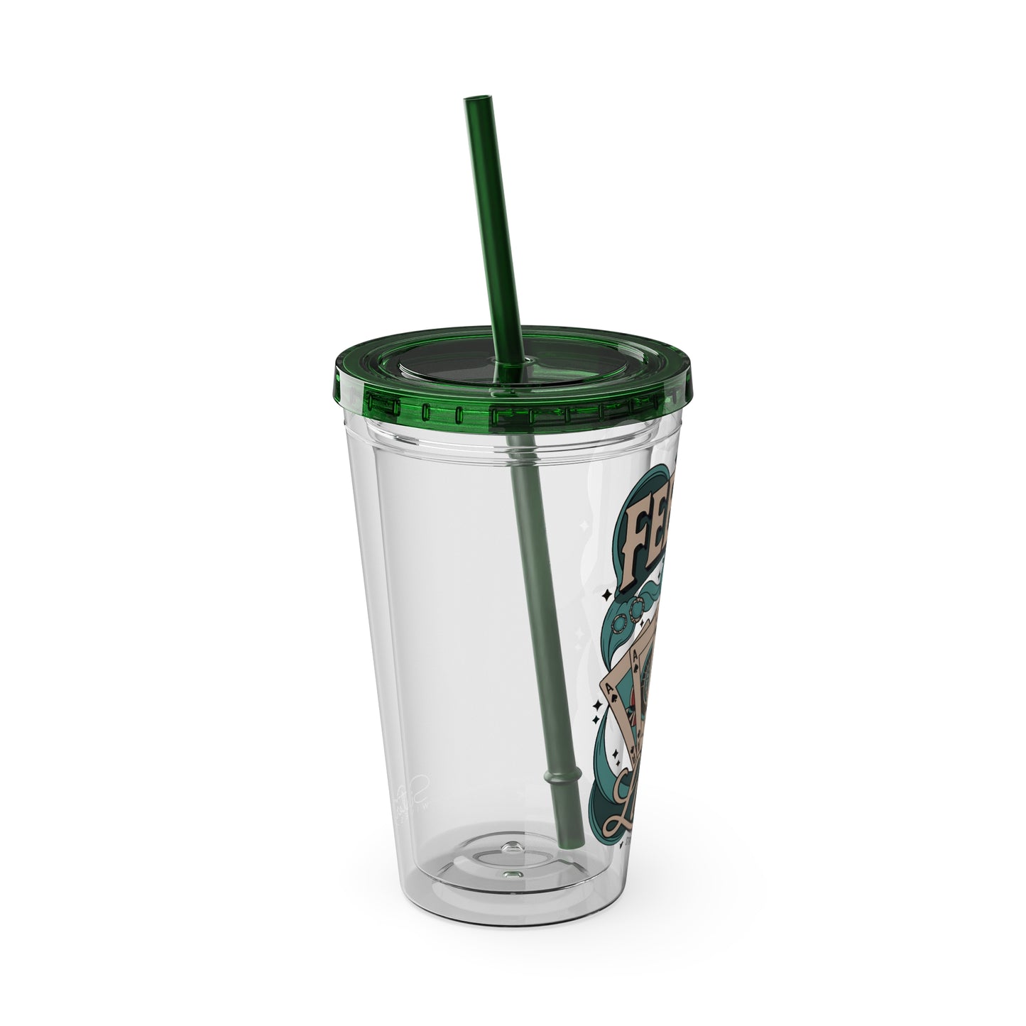 Feeling Lucky? Swinger Lifestyle 16oz Sunsplash Tumbler | Polyamory Pride Cup | ENM Drinkware | Ethical Non-Monogamy Gift | Open Relationship Aesthetic | Lifestyle Party Travel Cup