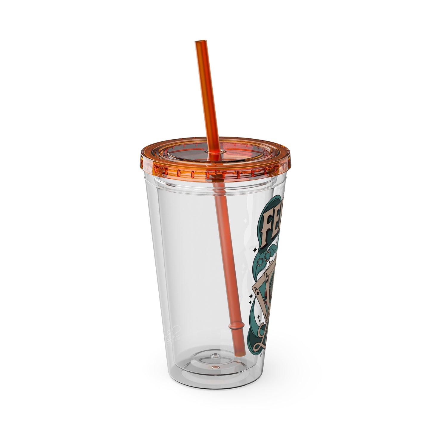Feeling Lucky? Swinger Lifestyle 16oz Sunsplash Tumbler | Polyamory Pride Cup | ENM Drinkware | Ethical Non-Monogamy Gift | Open Relationship Aesthetic | Lifestyle Party Travel Cup