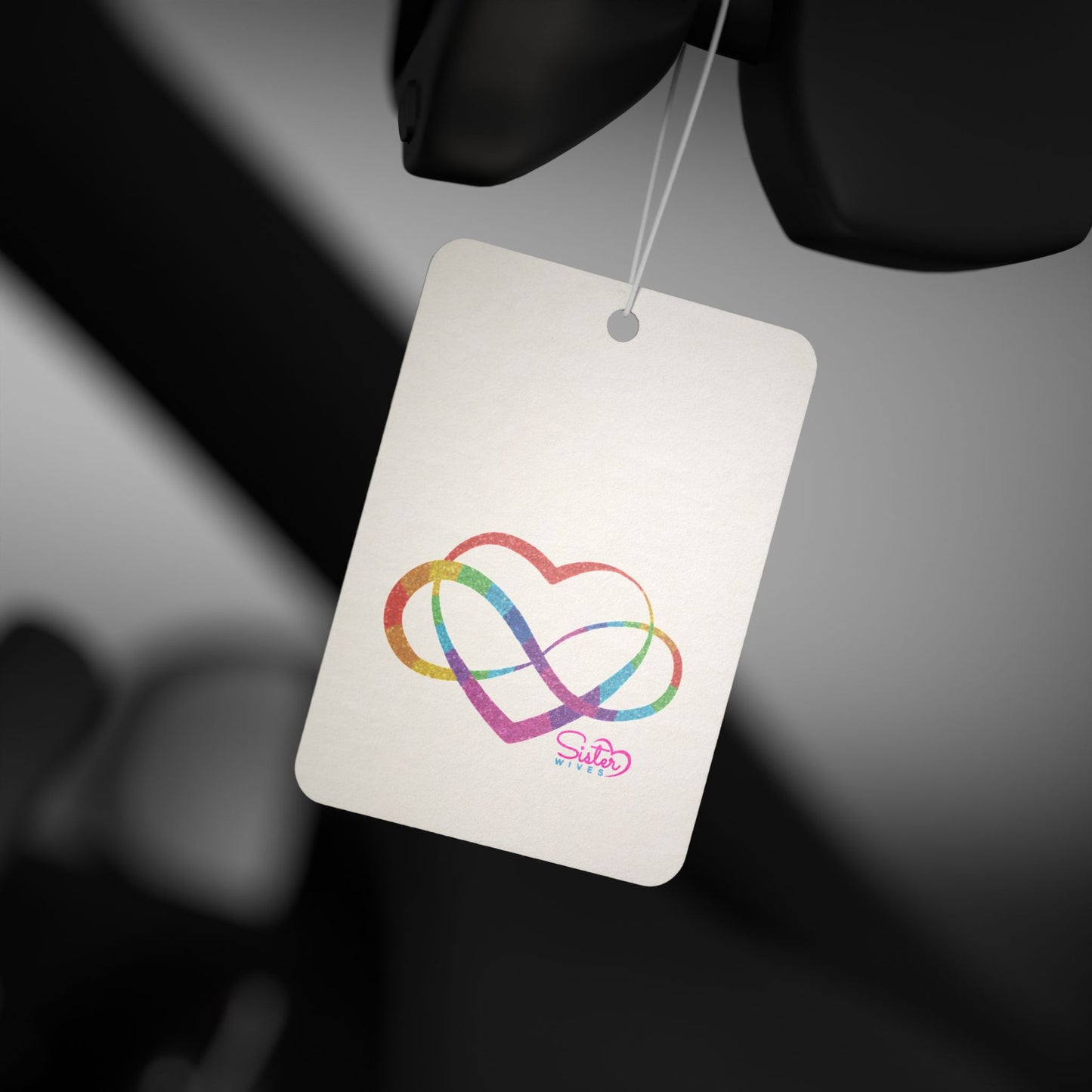 Polyamory Pride Car Air Freshener | Infinity Heart Hanging Air Freshener | ENM & Chosen Family Auto Decor | Inclusive Love Car Accessory