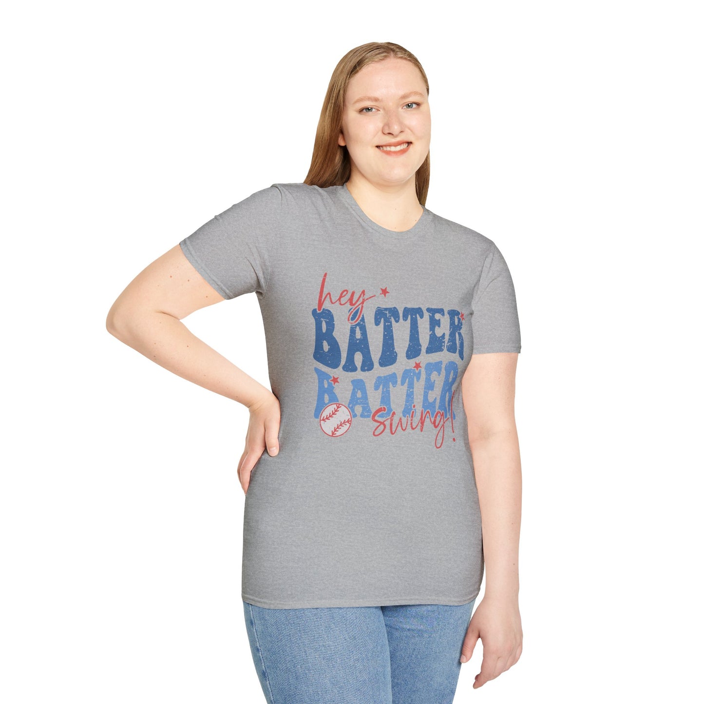 Hey Batter Batter Swing T-Shirt | Playful Swinger Humor Tee | ENM & Polyamory Lifestyle Apparel