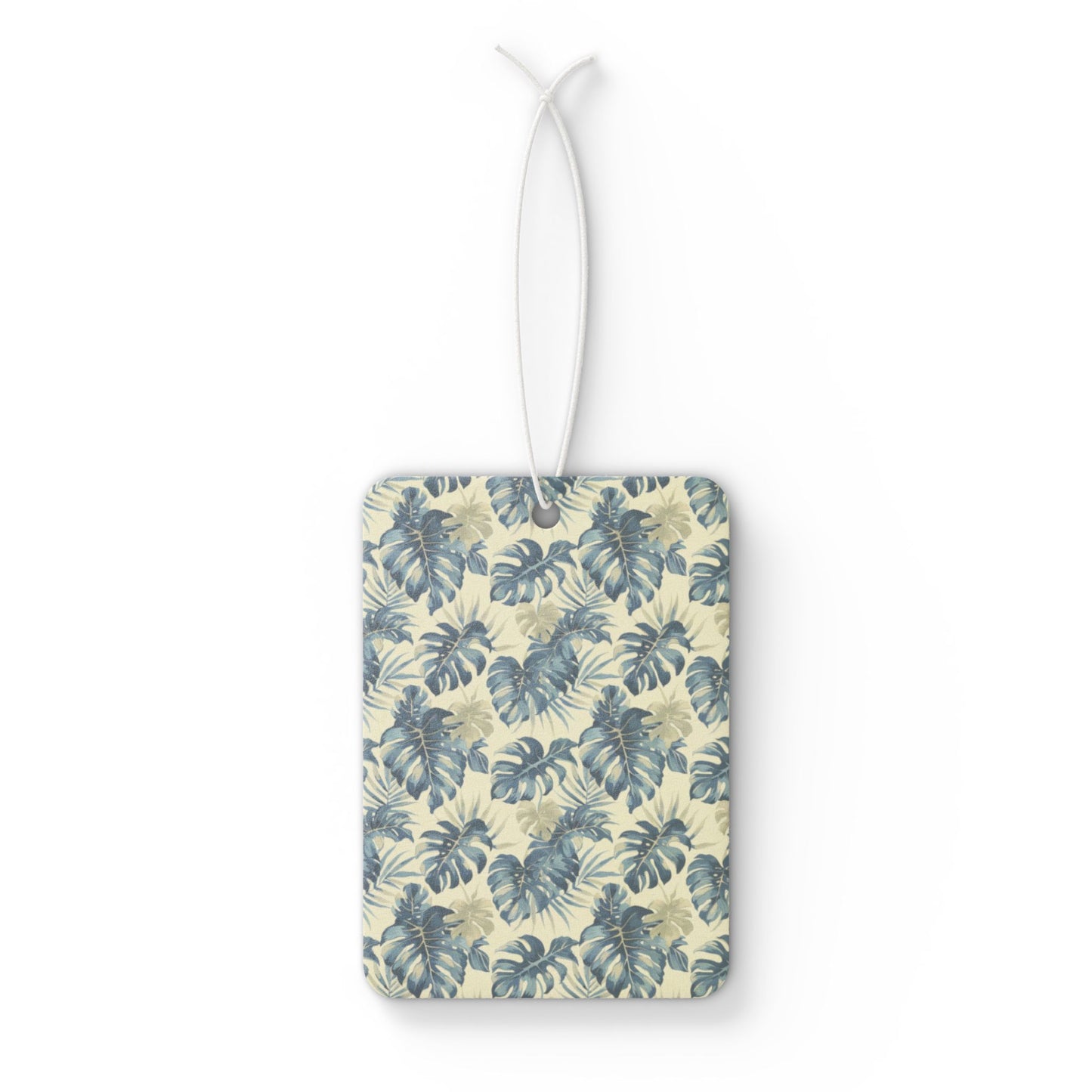 Winter Tropical Leaf Car Air Freshener – Green Jungle Aesthetic Hanging Diffuser | Pine, New Car & Black Ice Scents