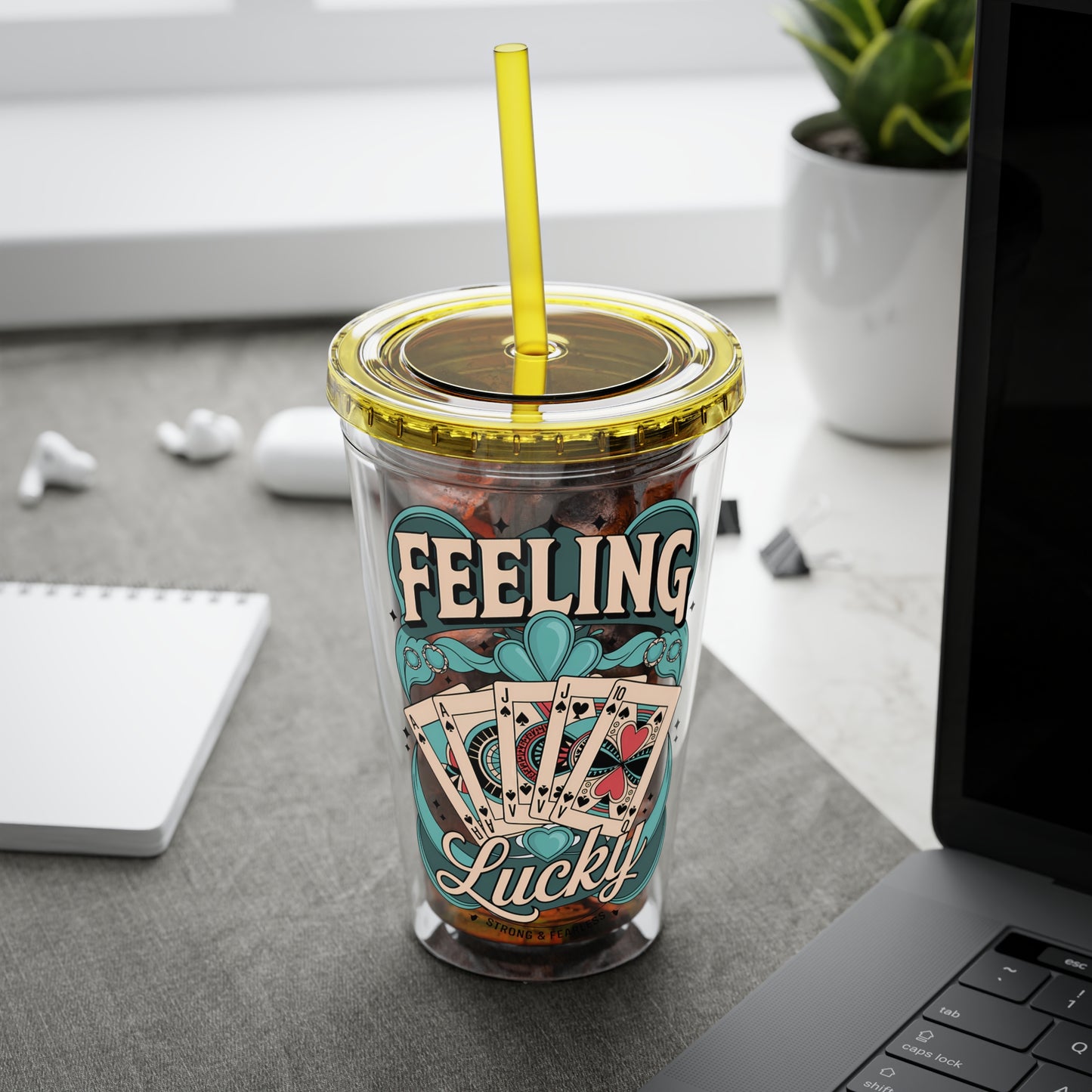Feeling Lucky? Swinger Lifestyle 16oz Sunsplash Tumbler | Polyamory Pride Cup | ENM Drinkware | Ethical Non-Monogamy Gift | Open Relationship Aesthetic | Lifestyle Party Travel Cup