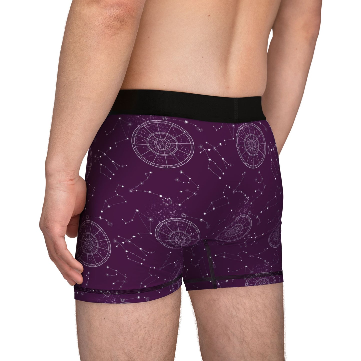 Celestial Polyamory Men’s Boxer Briefs – Astrology & Cosmic Underwear | ENM, Non-Monogamy & Pride-Friendly Intimates