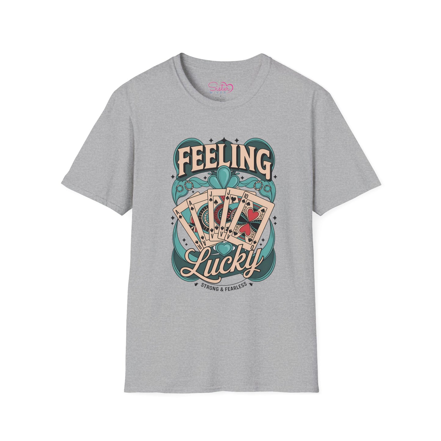 Feeling Lucky Shirt – Vintage Casino Graphic Tee, Lucky Cards St Patrick’s Day Shirt, Poly-Friendly ENM Unisex Gildan 64000