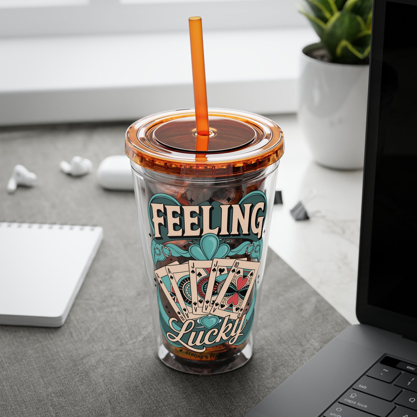 Feeling Lucky? Swinger Lifestyle 16oz Sunsplash Tumbler | Polyamory Pride Cup | ENM Drinkware | Ethical Non-Monogamy Gift | Open Relationship Aesthetic | Lifestyle Party Travel Cup