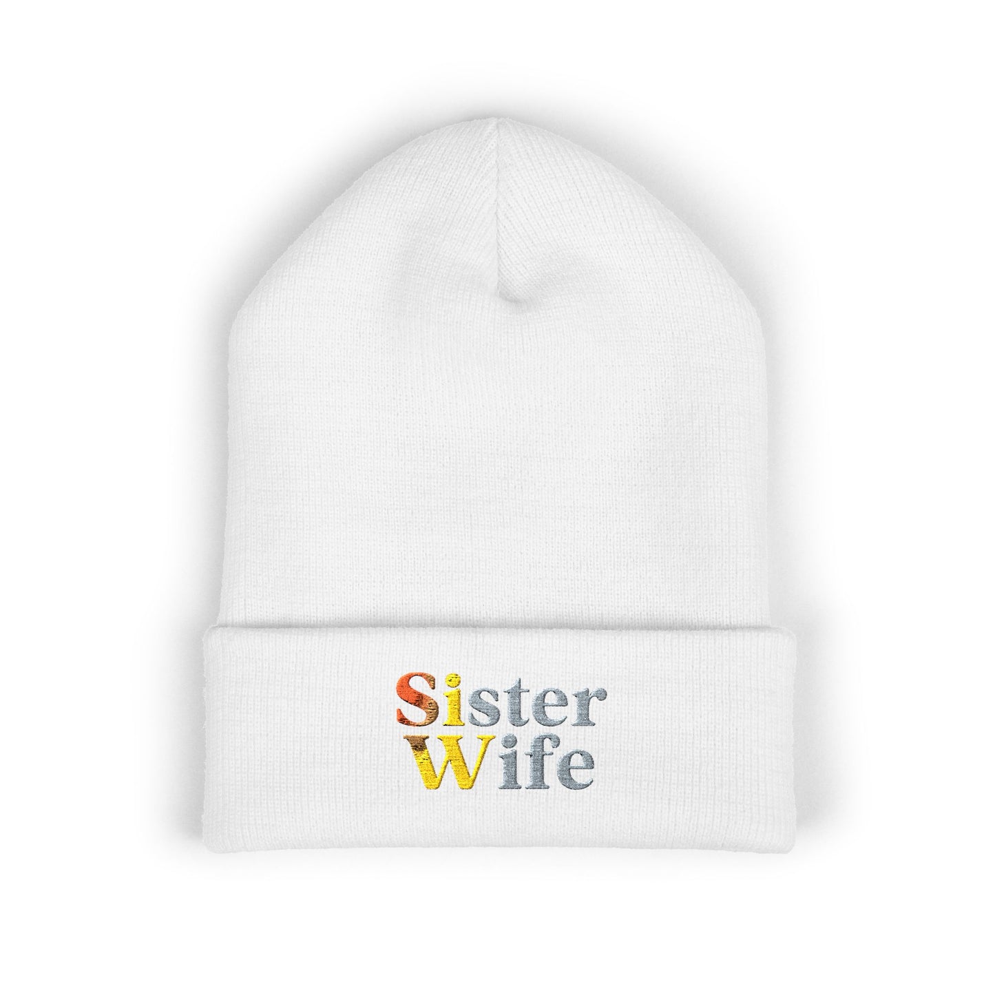 Embroidered Sister Wife Beanie || Cozy Winter Hat || Perfect Gift for Her || Unique Birthday Present || Warm Knit Cap