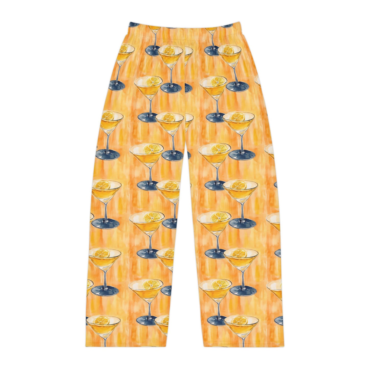 Men’s Citrus Cocktail Pajama Pants | Citrus Martini Lounge Pants | Playful Bar Cart Sleepwear | Polyamory & ENM Friendly