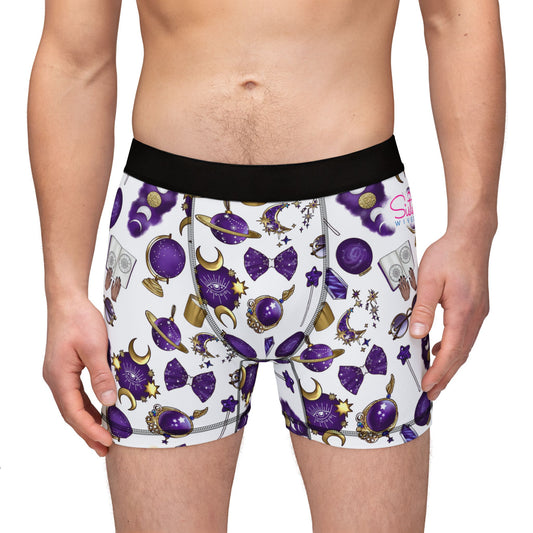 Celestial Polyamory Men’s Boxer Briefs – Astrology & Cosmic Underwear | ENM, Non-Monogamy & Pride-Friendly Intimates