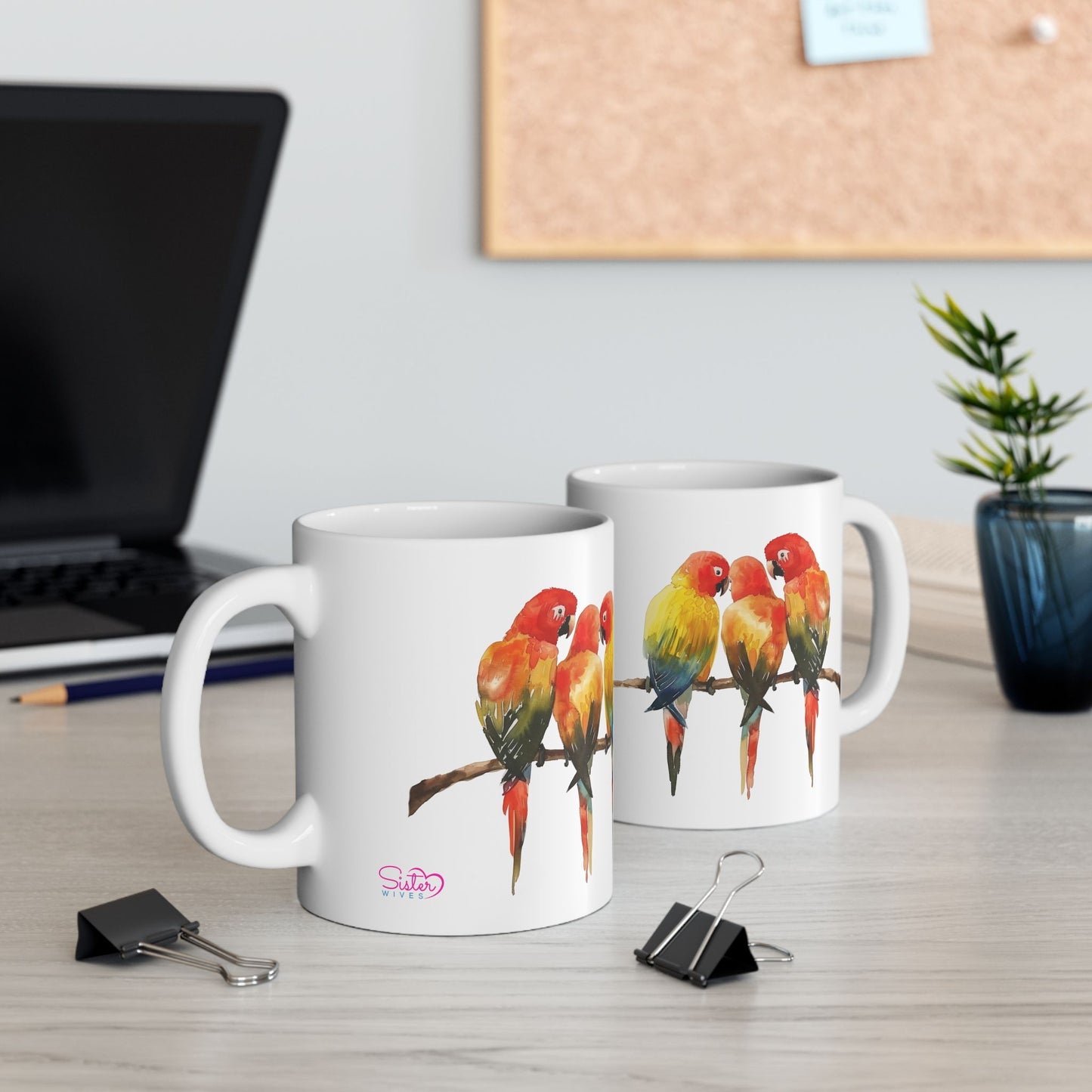 Three Birds Mug | Polyamory & Sisterwives Symbol Mug | Chosen Family Coffee Cup | Ethical Non-Monogamy Gift | Cozy Ceramic Mug