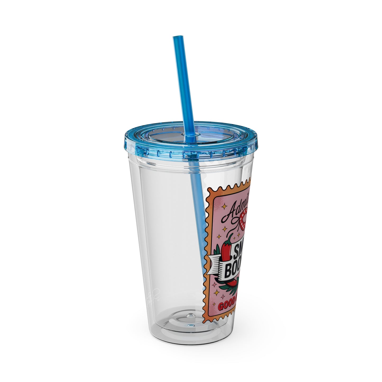 Admit One: Smutty Book Club – 16oz Sunsplash Tumbler | Polyamory Pride Cup | ENM Lifestyle Drinkware | Swinger Aesthetic Travel Cup | Spicy Romance Reader Gift | Poly, Open Relationship, Hotwife Vibes...