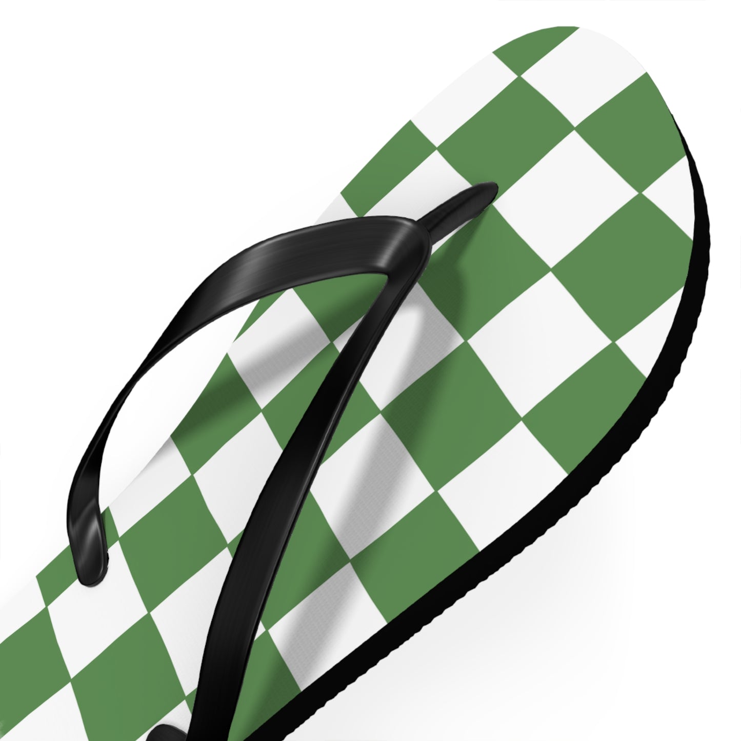 Green Checkered Flip Flops | Summer Sandals for ENM, Poly & Open Relationship Lifestyle