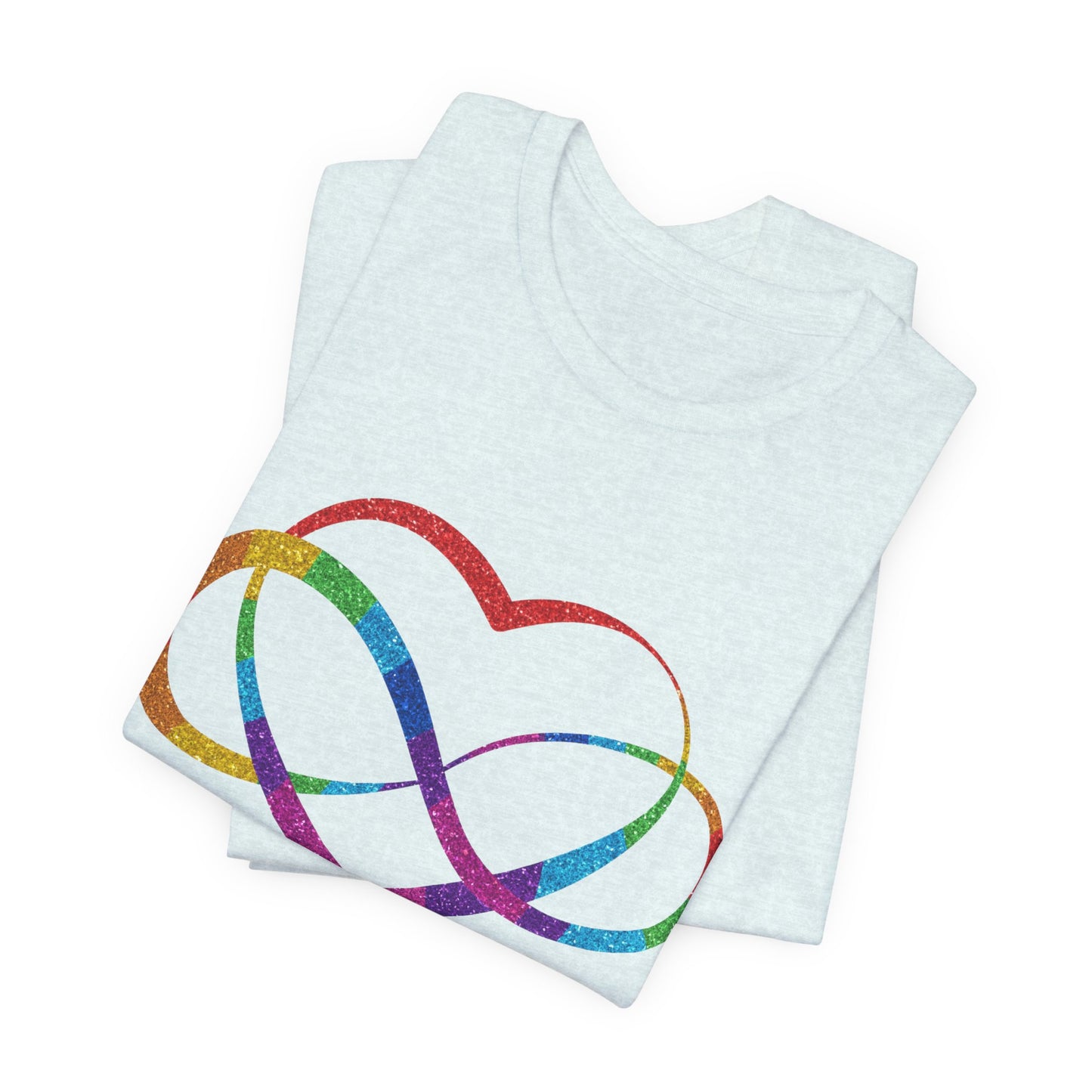 Polyamory Heart T-Shirt – Ethical Non-Monogamy Unisex Tee | Rainbow Poly Pride & Inclusive Love Shirt